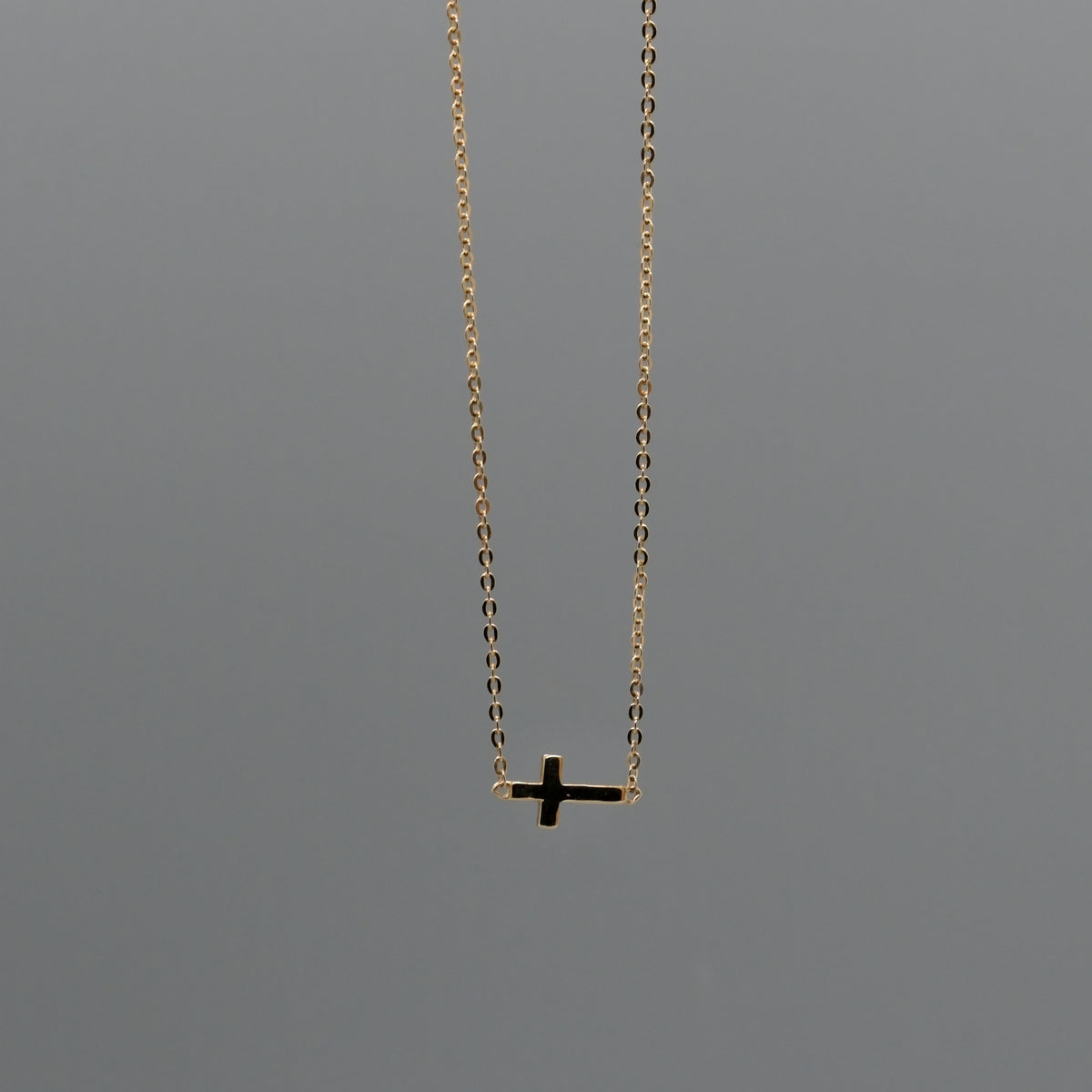 Mini Sideway Cross Necklace
