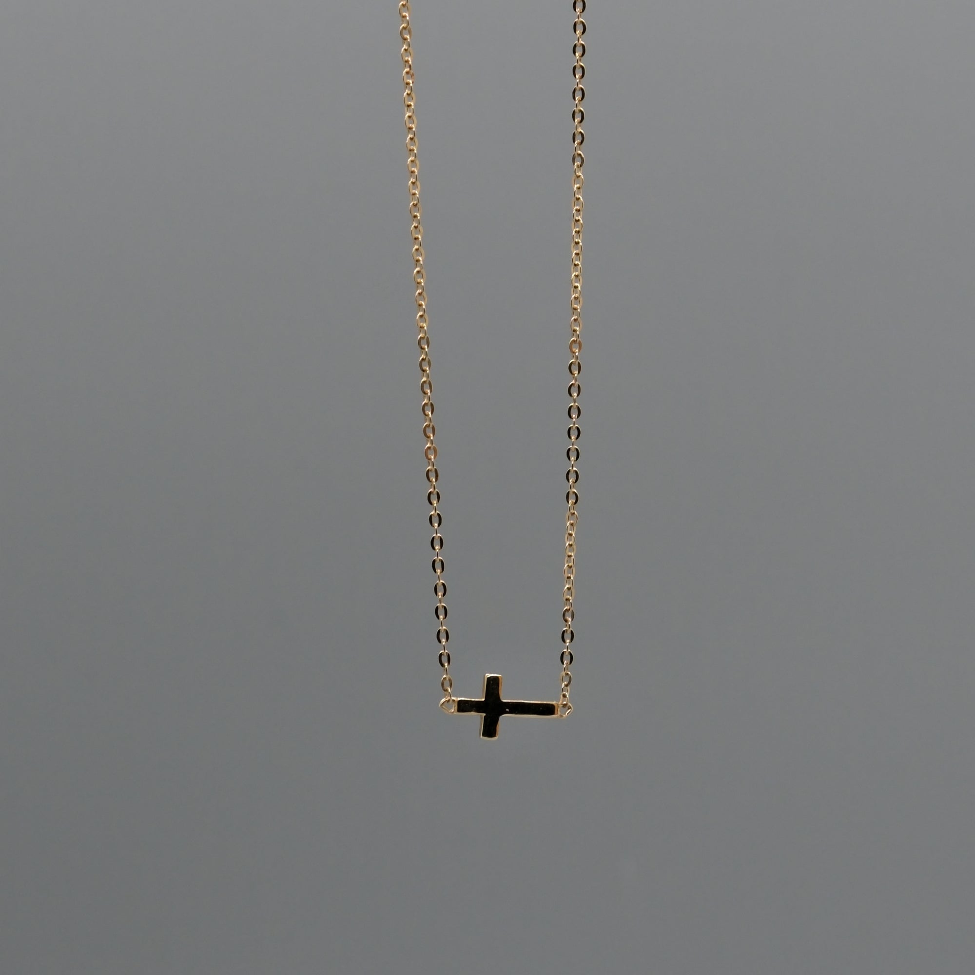 Mini Sideway Cross Necklace