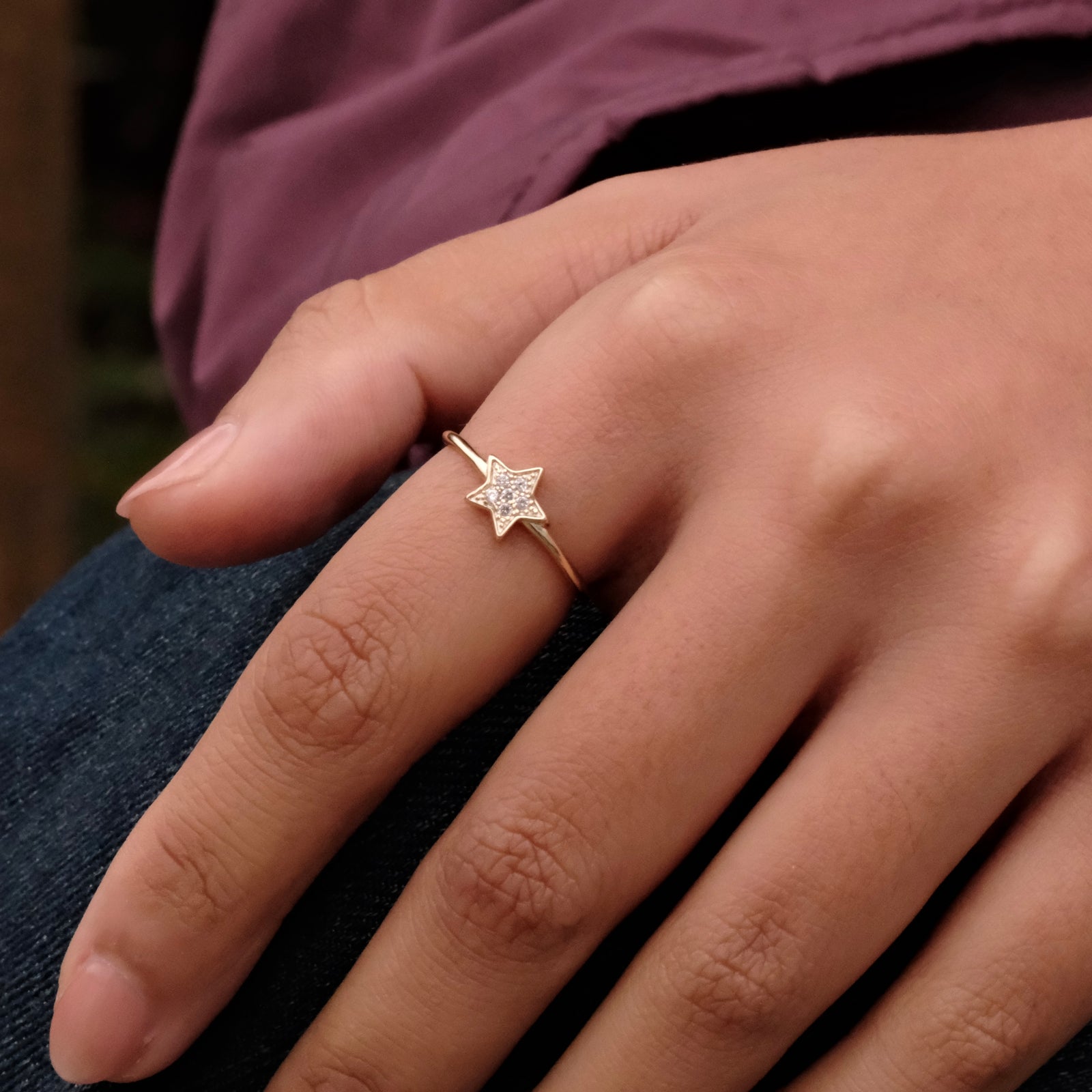 Star with CZ Ring