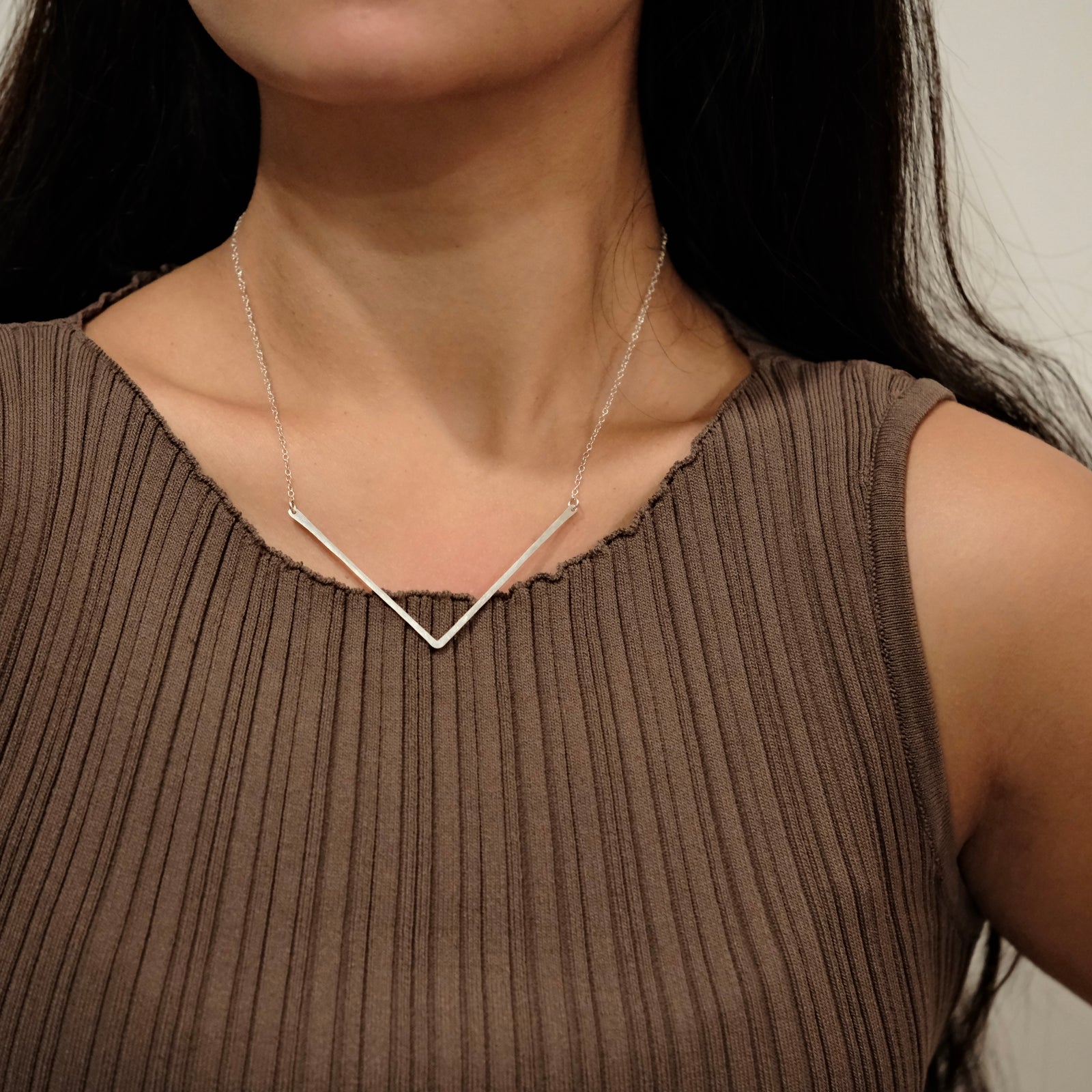 Large chevron necklace