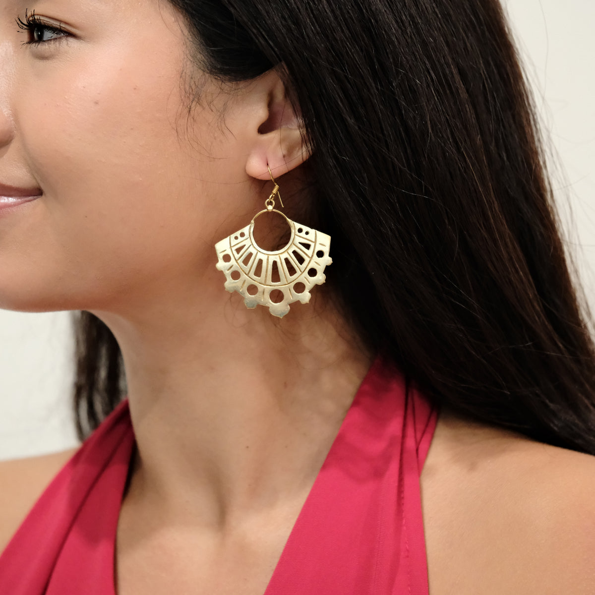 fan earrings