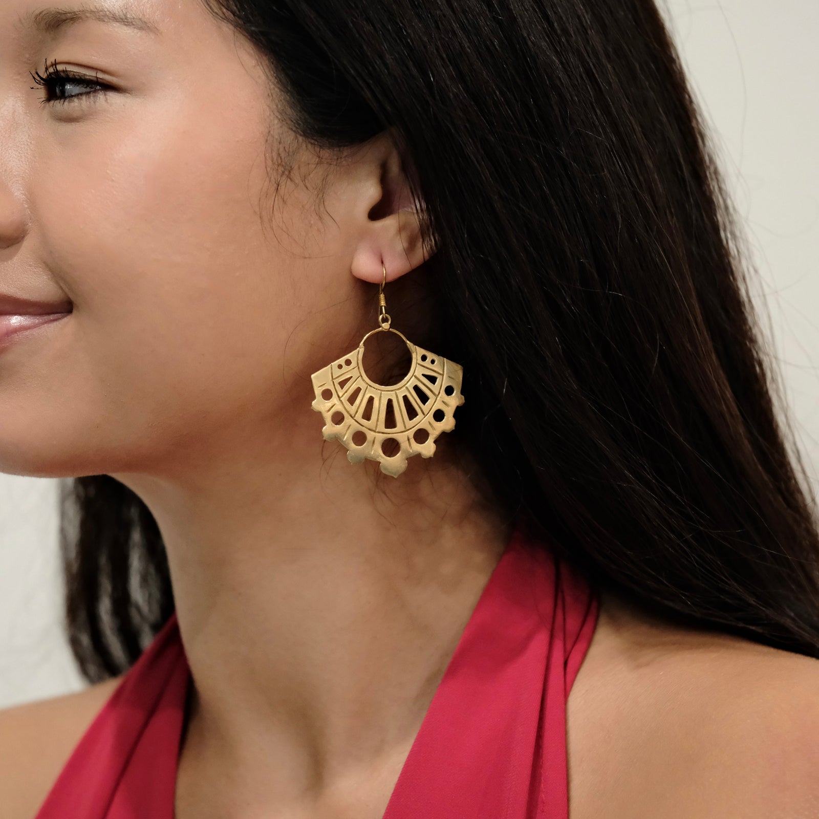 fan earrings