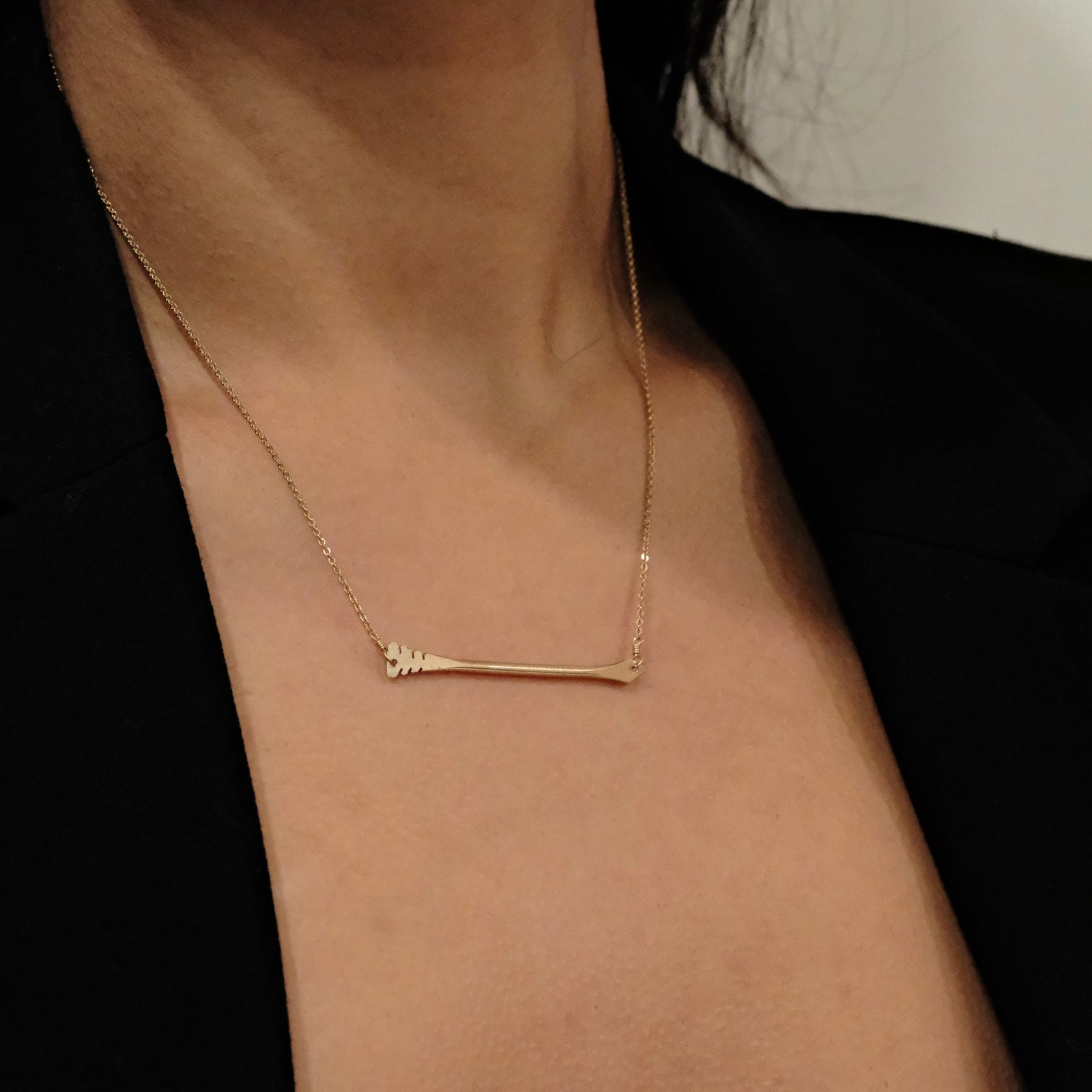hammered arrow necklace