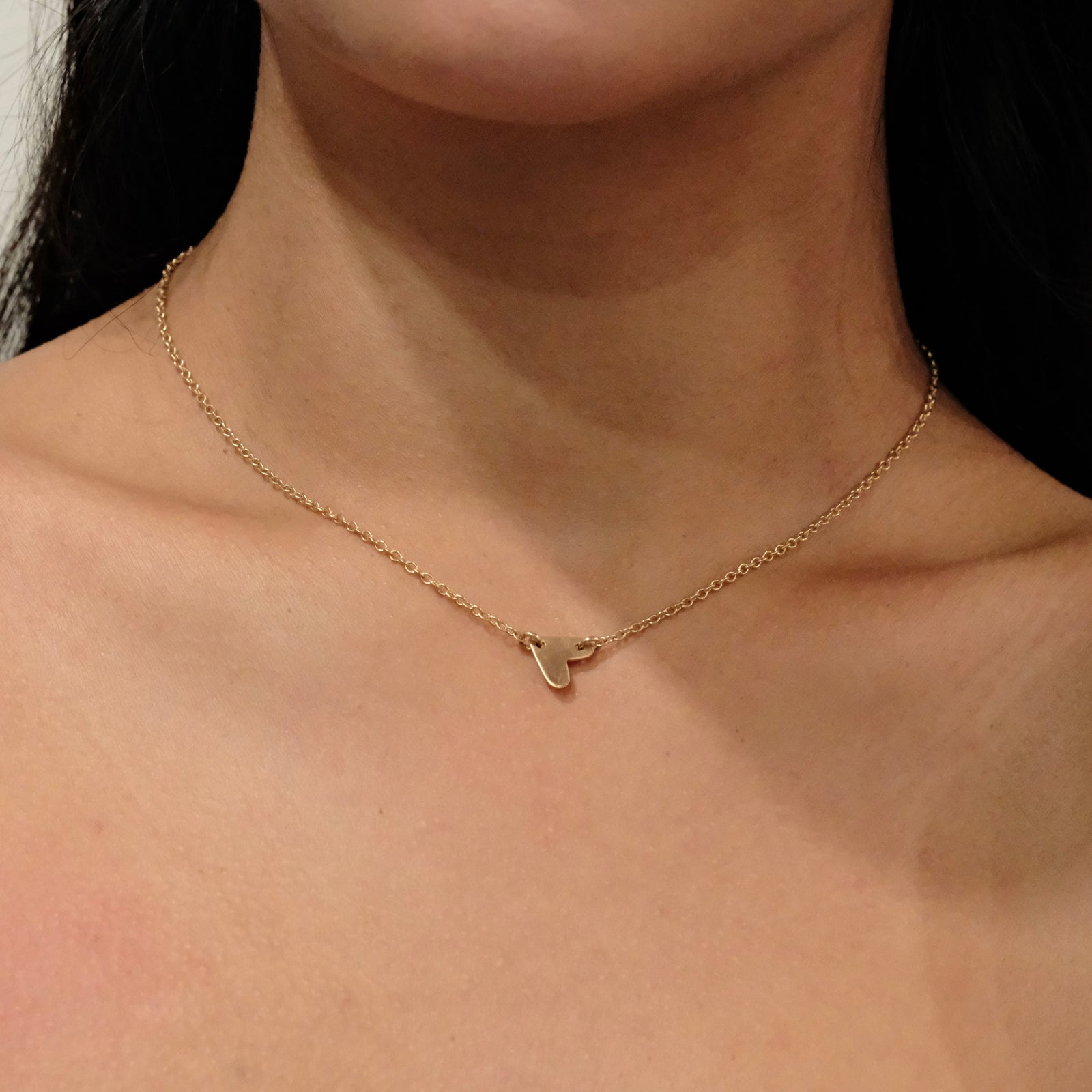 sideway heart necklace