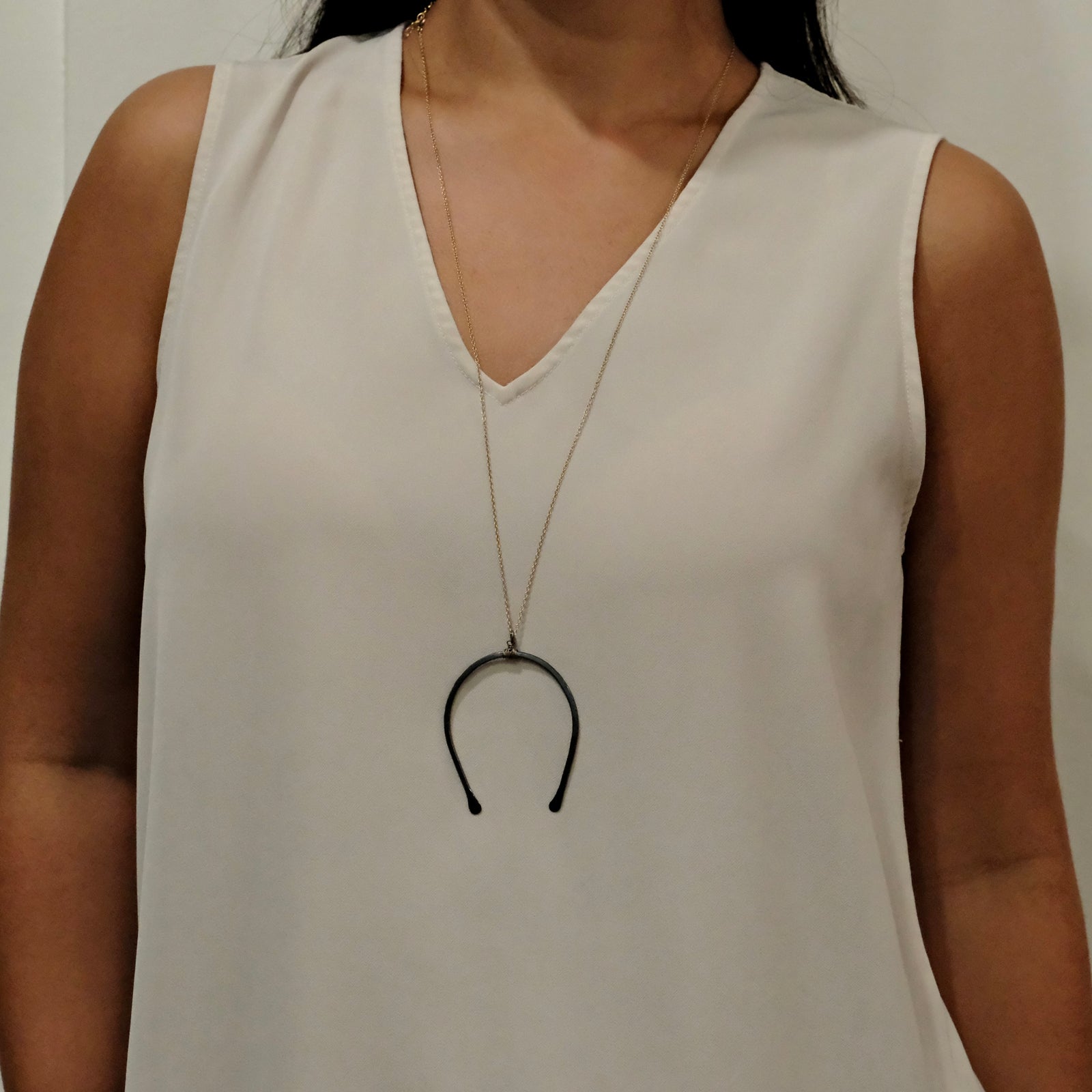 large horseshoe necklace
