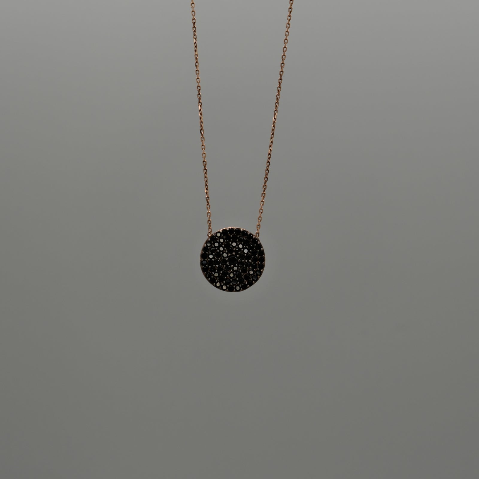 Large Pave Round Necklace