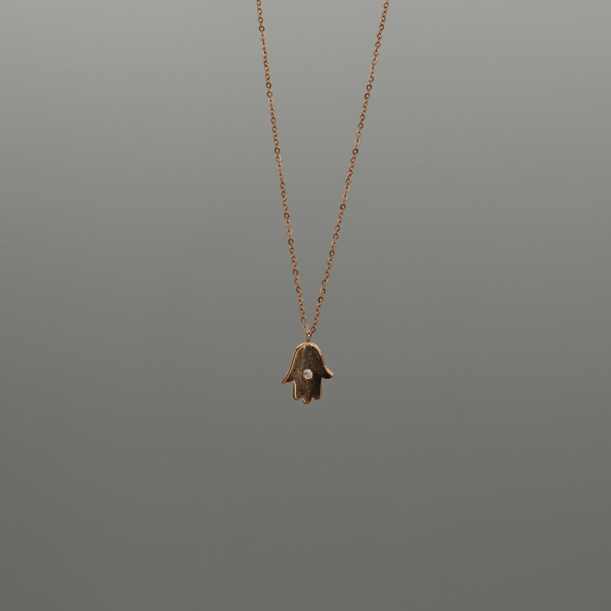 Hamsa with single stone necklace