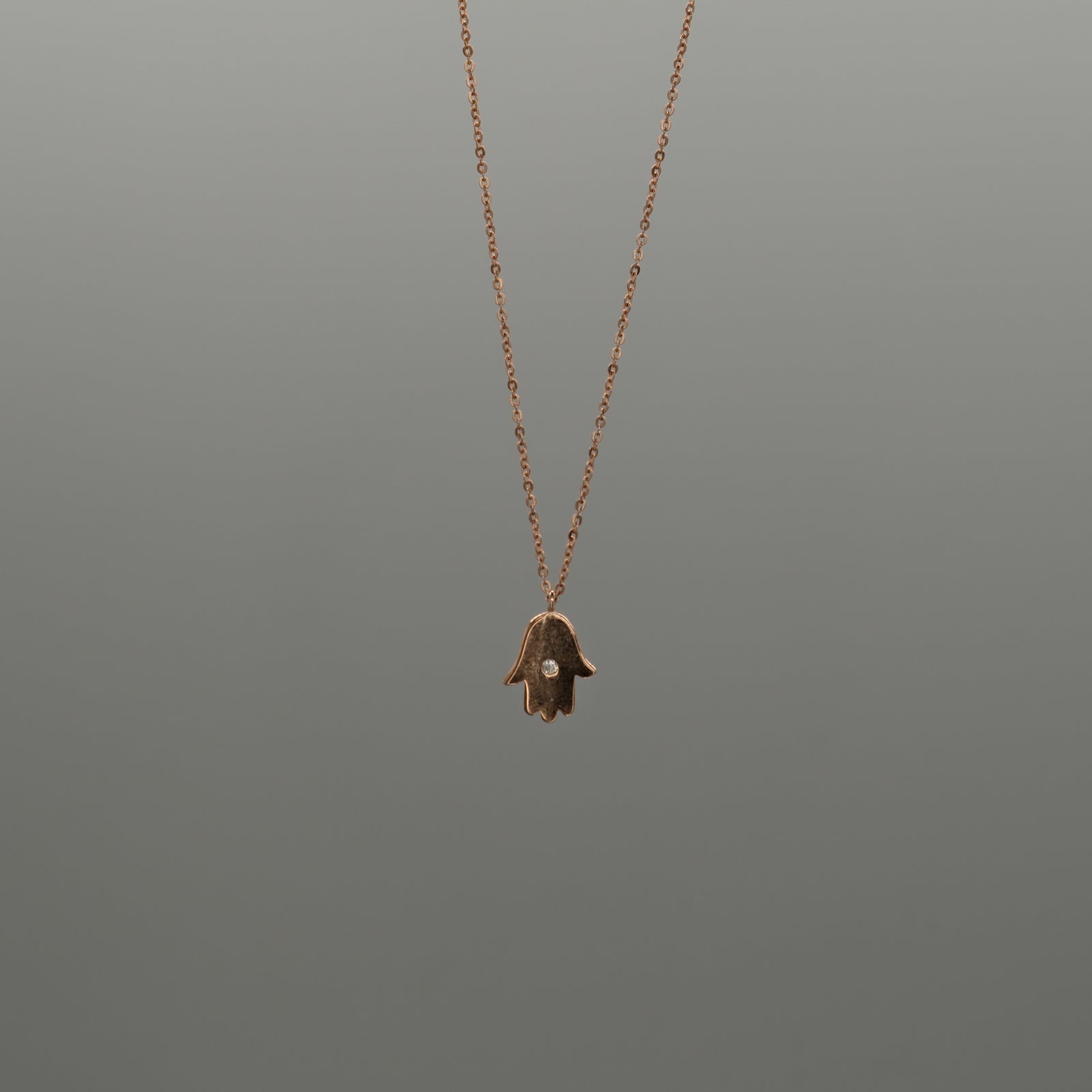 Hamsa with single stone necklace
