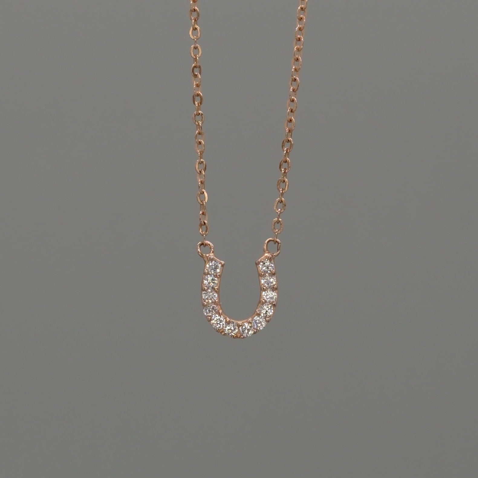 cz horseshoe necklace