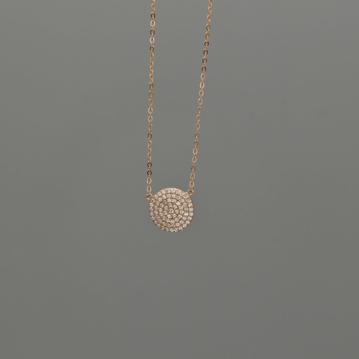 Pave Round Necklace