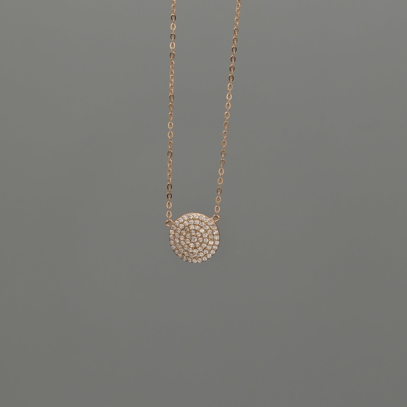 Pave Round Necklace