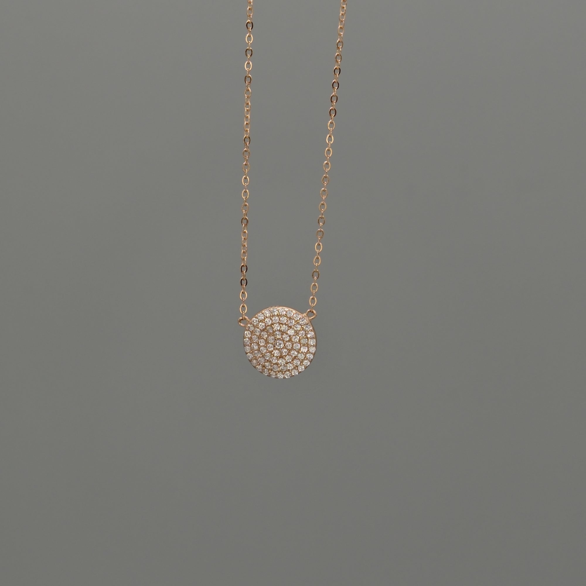 Pave Round Necklace