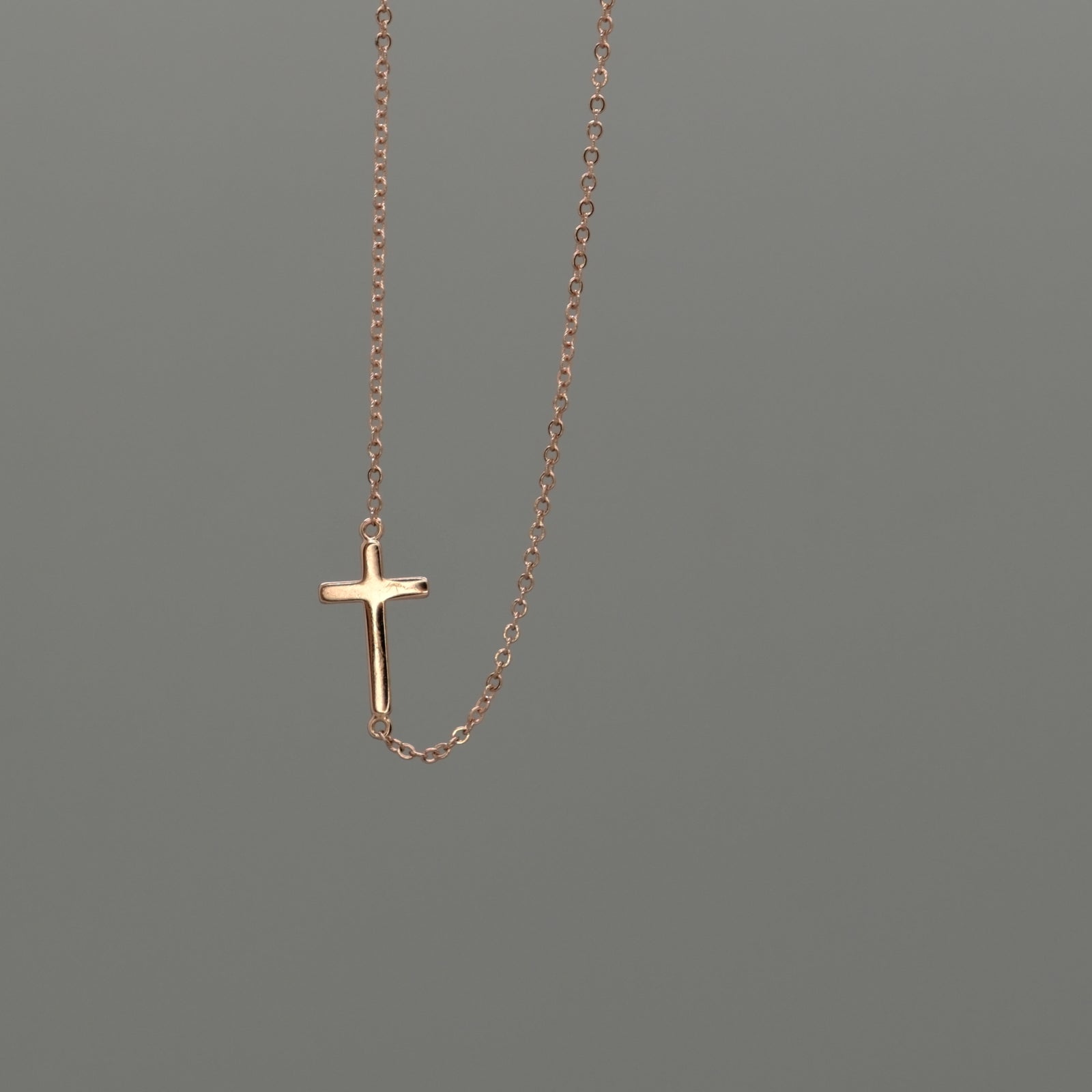 Mini Sideway Cross Necklace