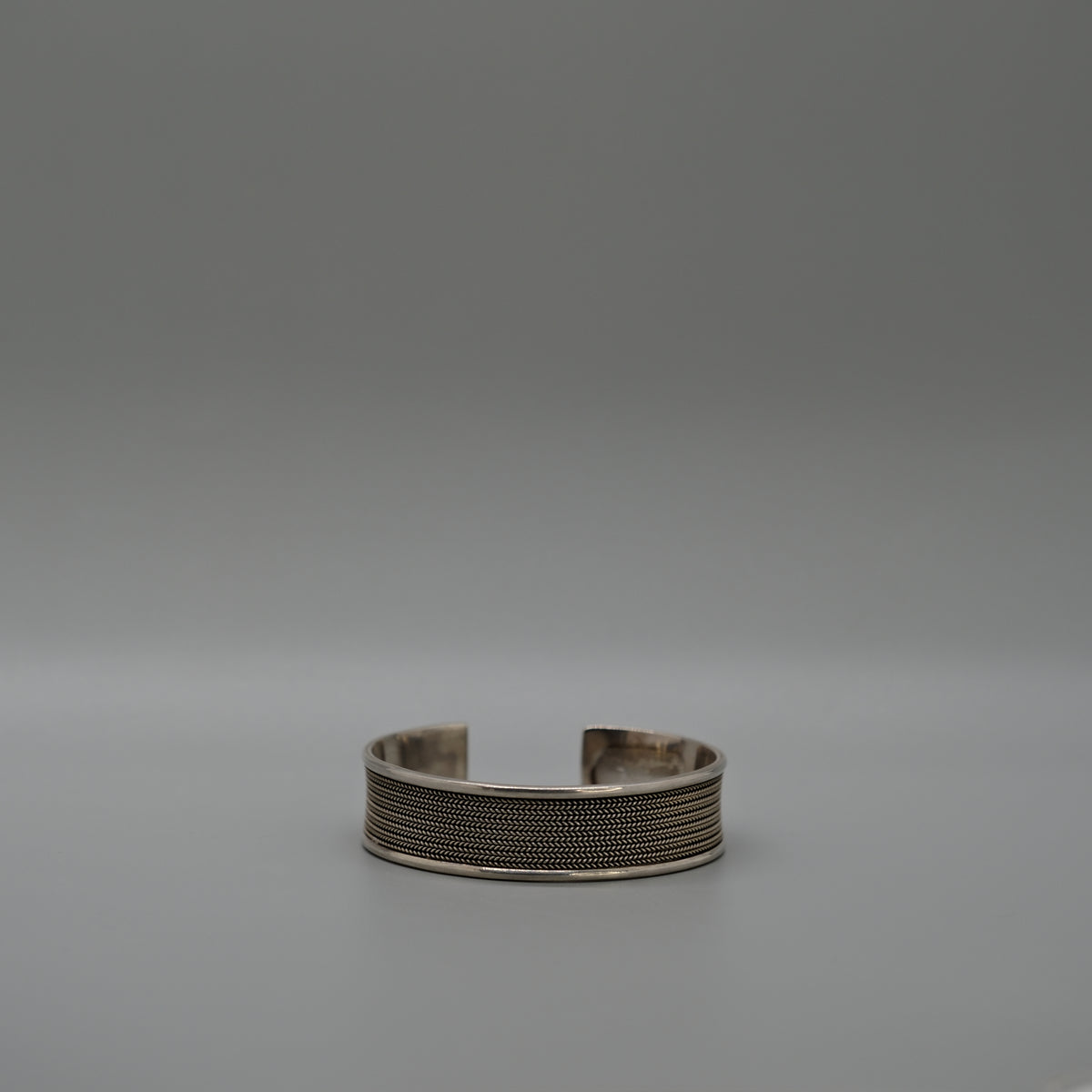 textured silver cuff bracelet