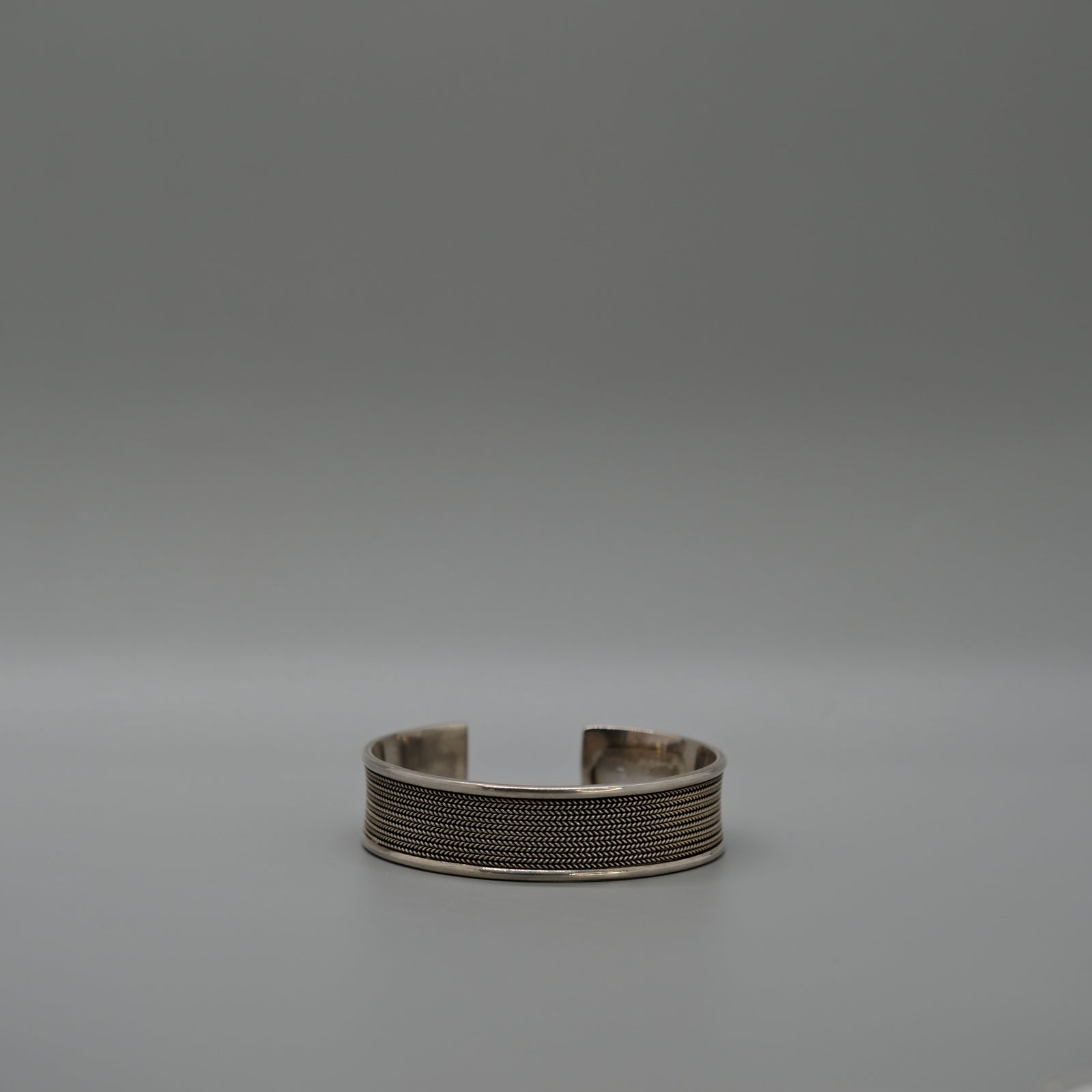 textured silver cuff bracelet