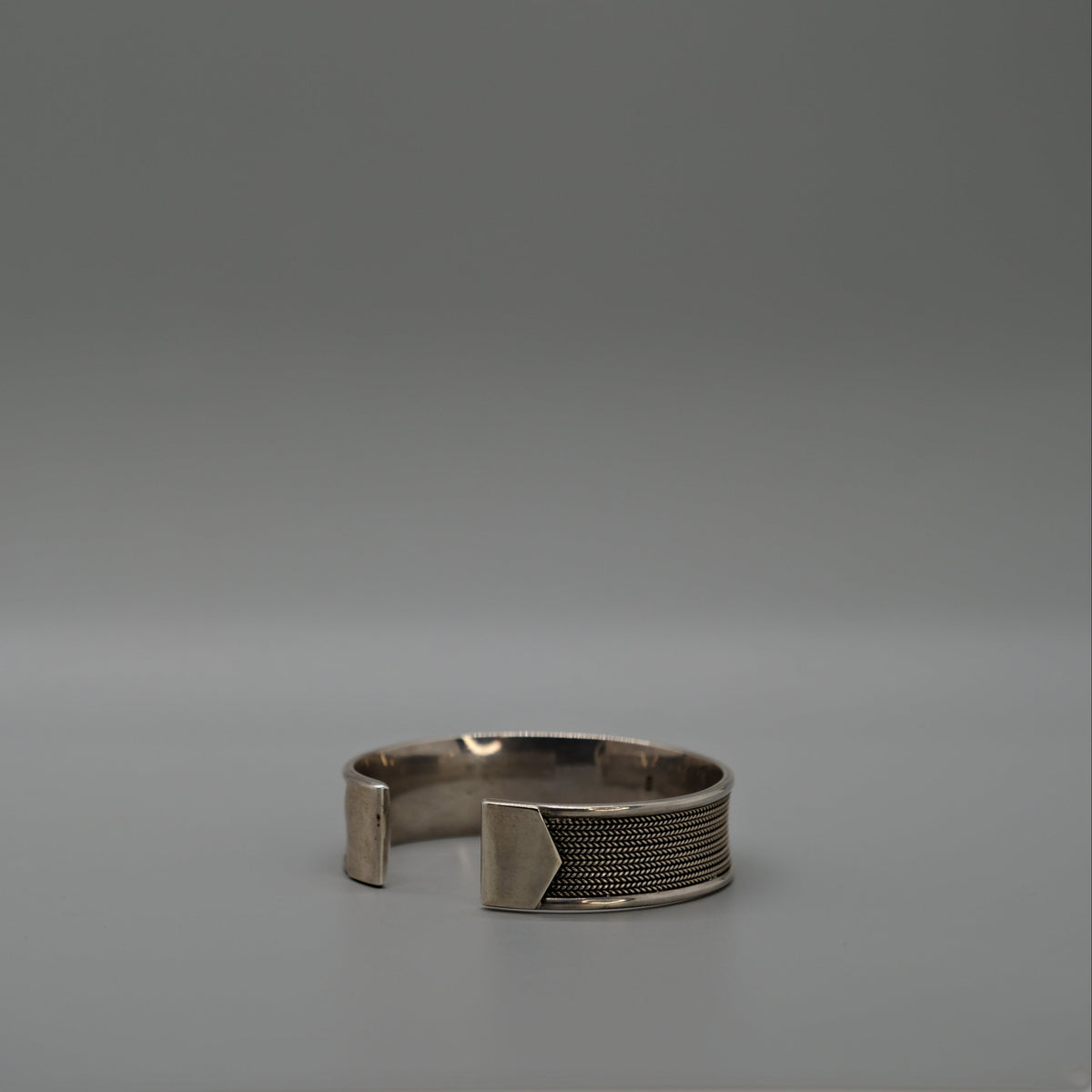 textured silver cuff bracelet