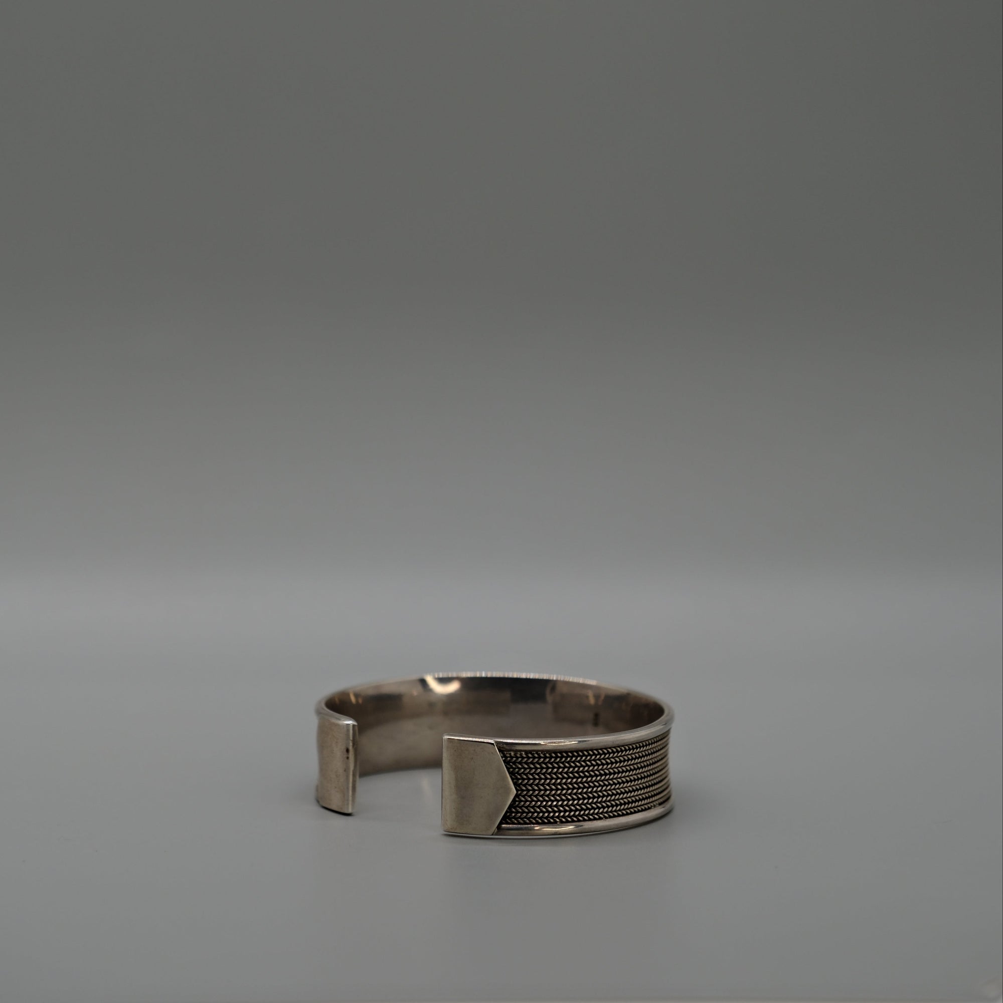 textured silver cuff bracelet