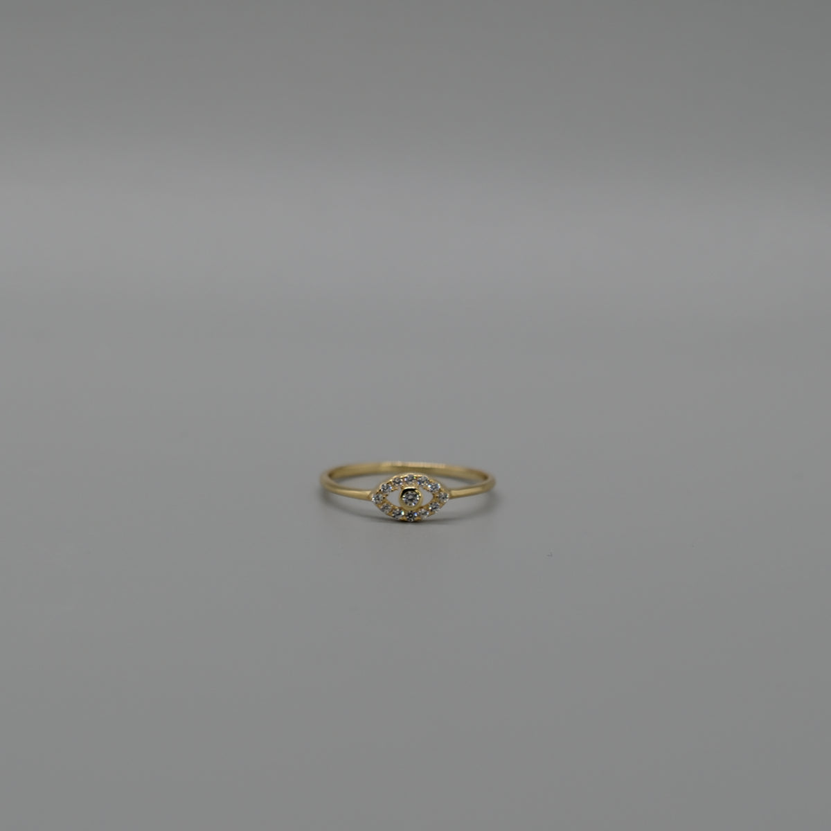 Evil eye on plain band ring