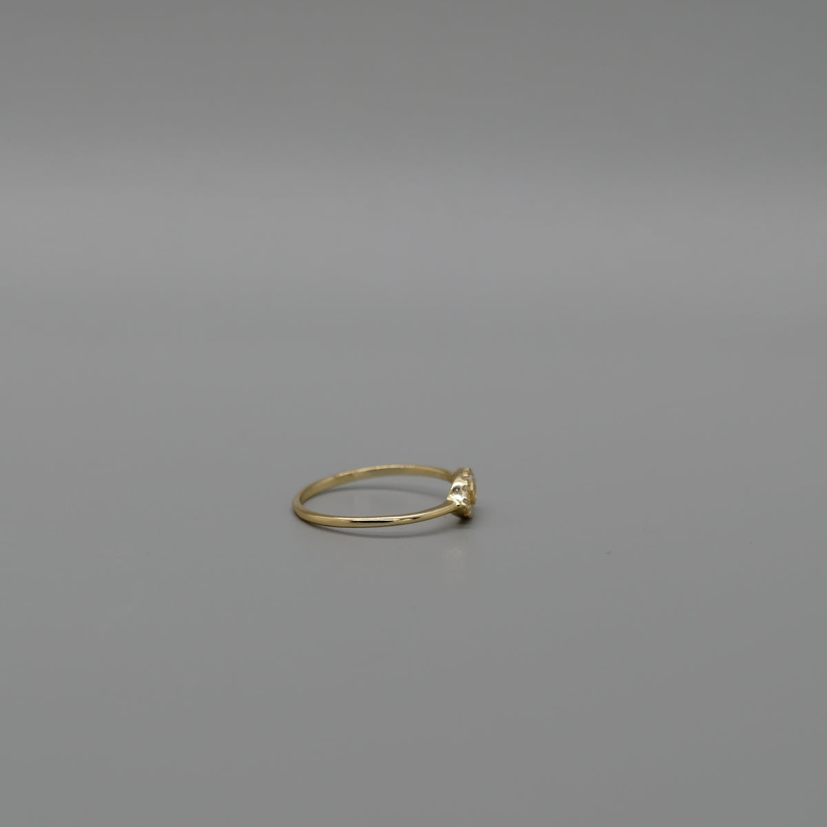Evil eye on plain band ring