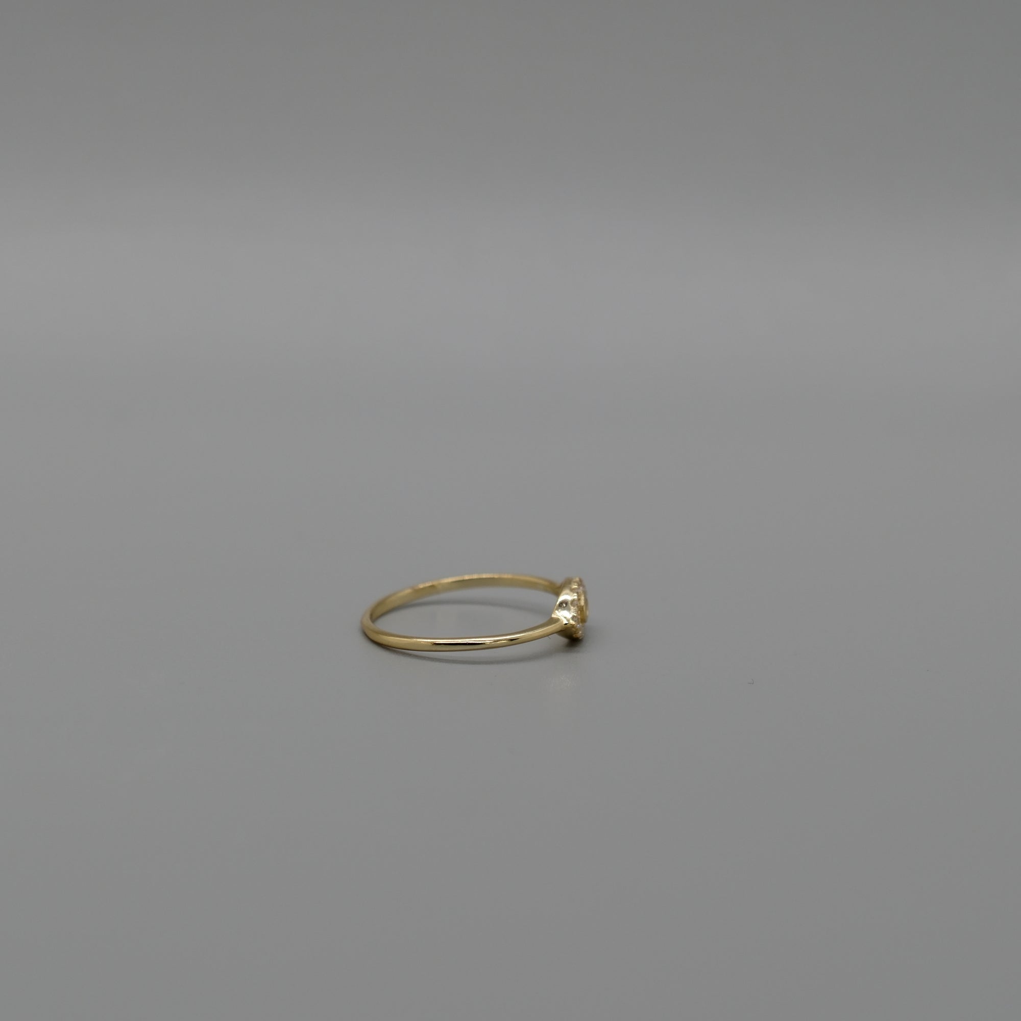 Evil eye on plain band ring