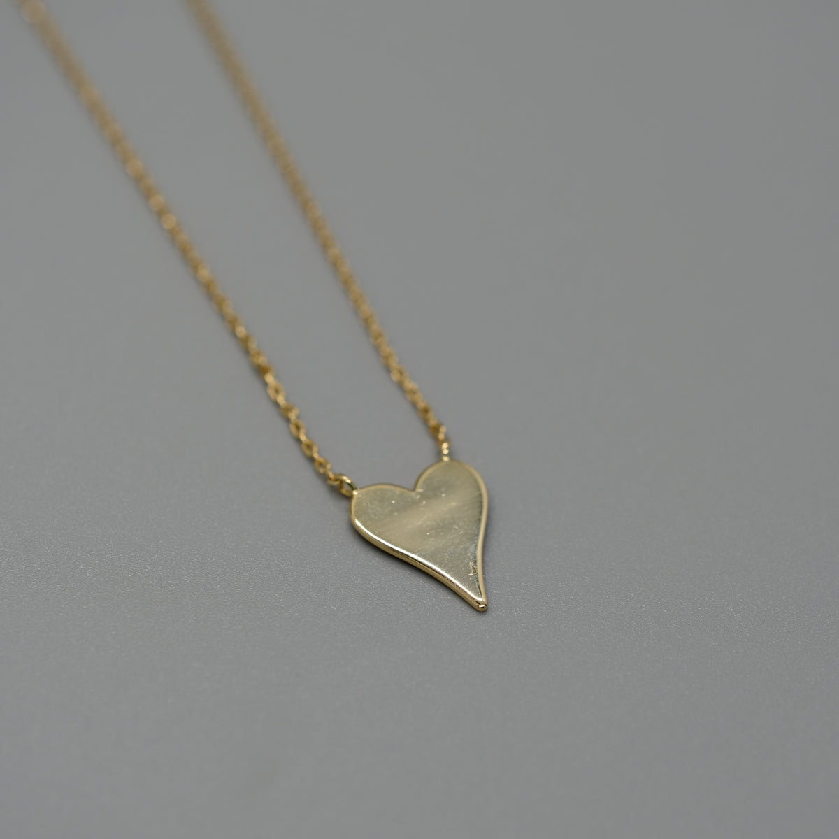 plain long heart necklace