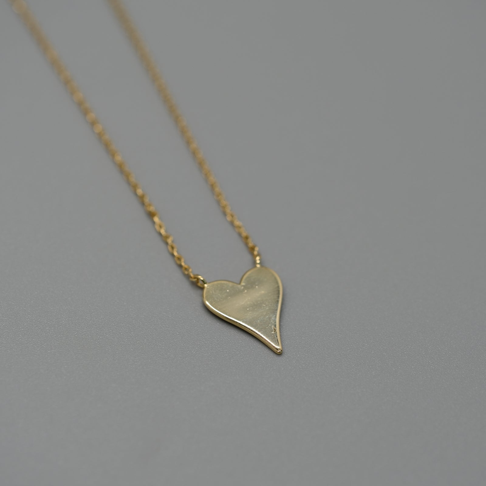 plain long heart necklace