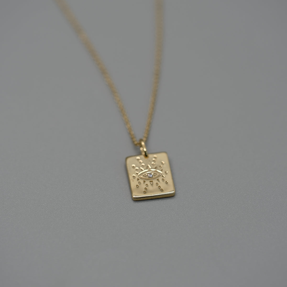Rectangle charm necklace
