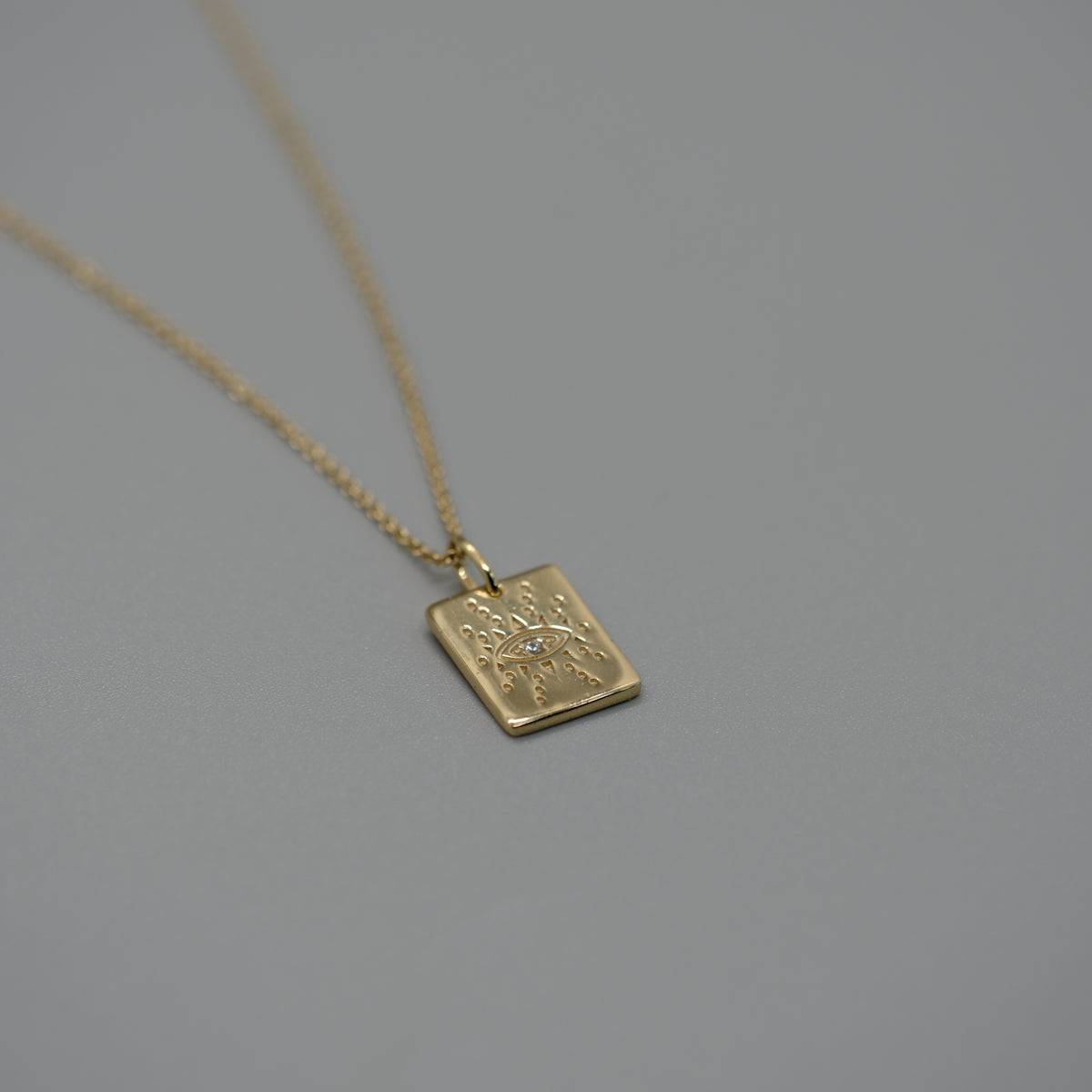 Rectangle charm necklace