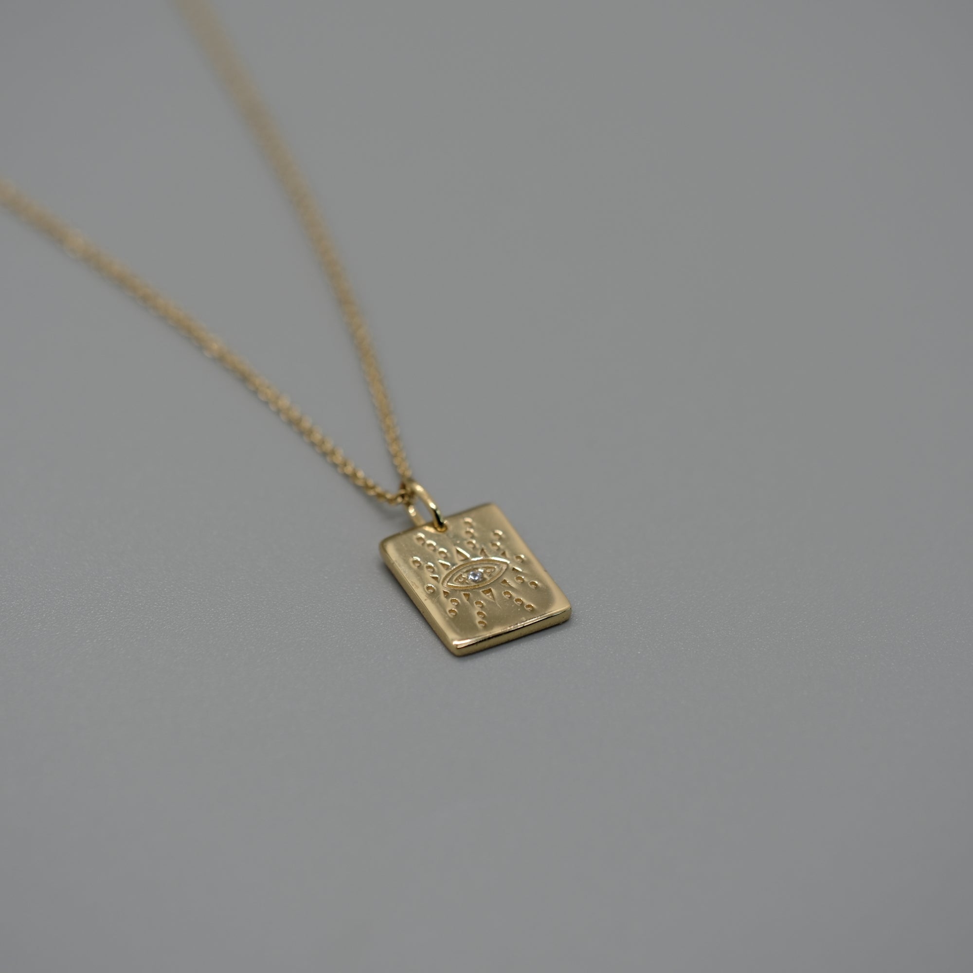 Rectangle charm necklace