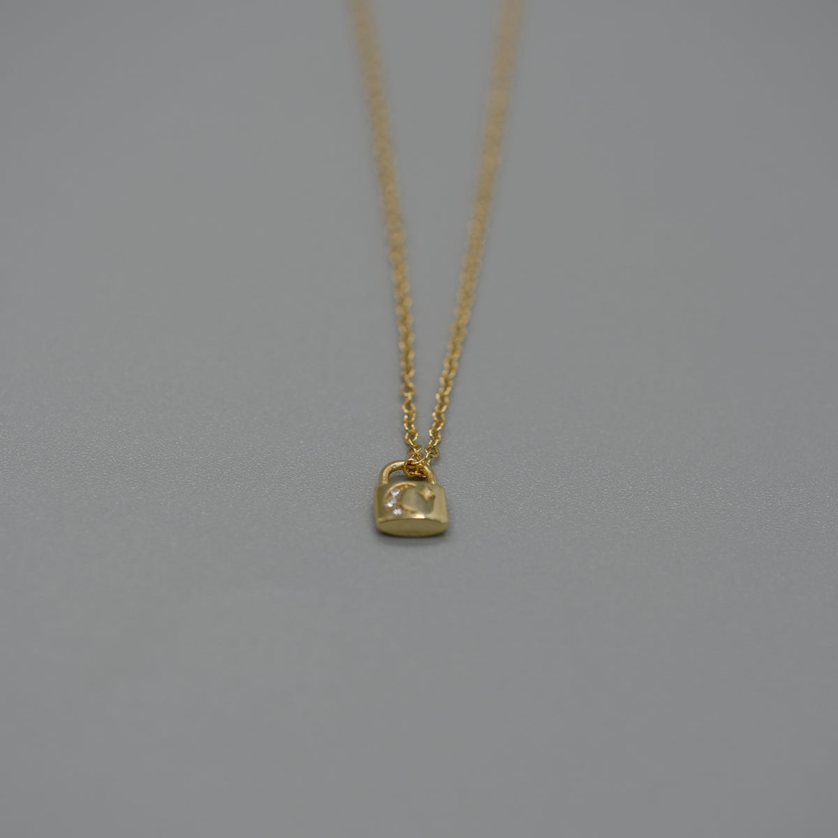mini lock necklace