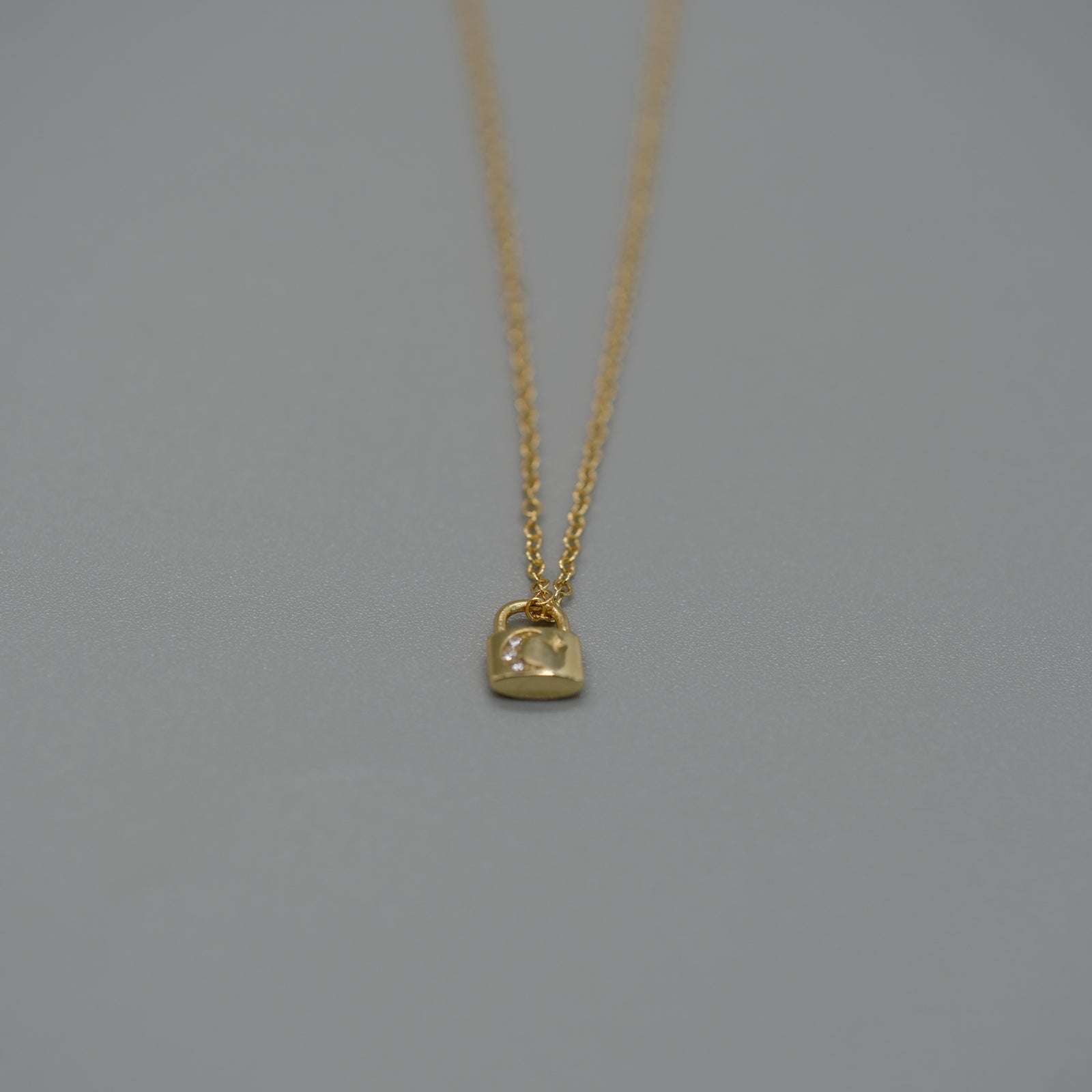 mini lock necklace