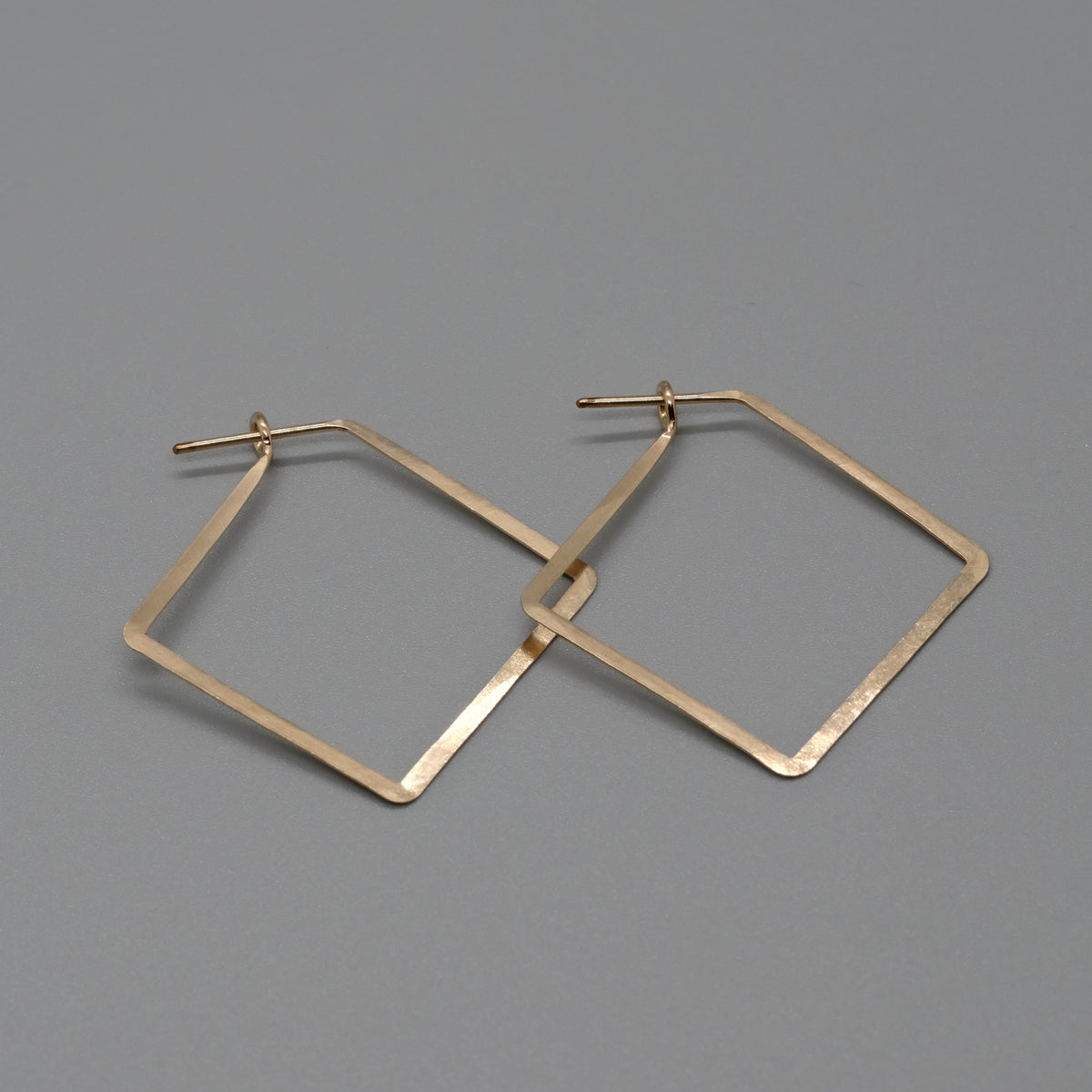 Geo Diamond Hoop Earrings