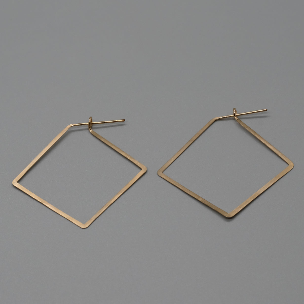 Geo Diamond Hoop Earrings