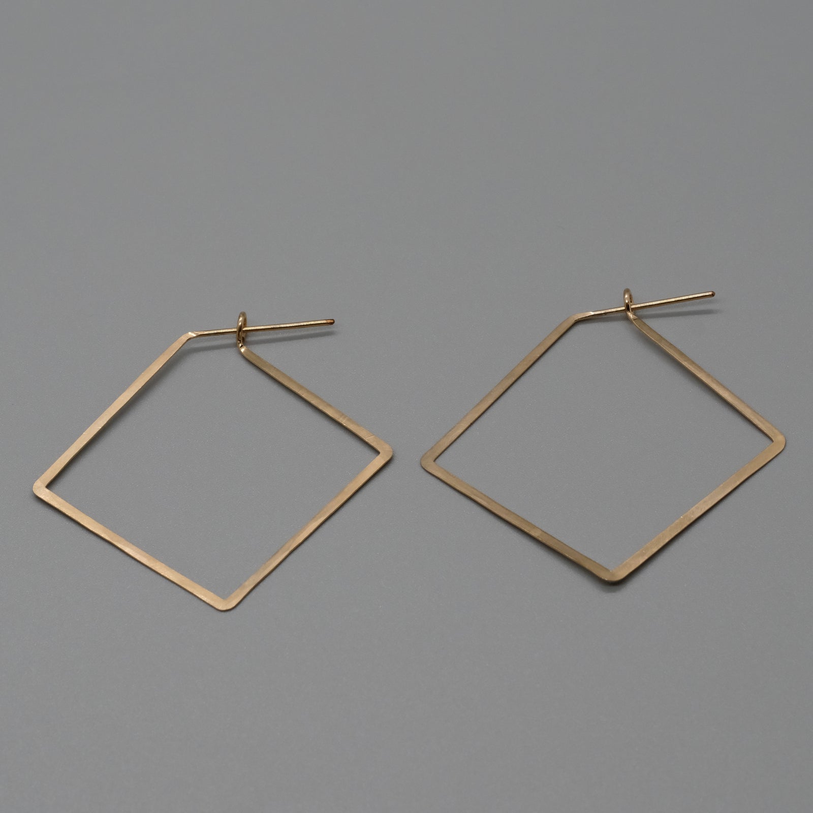 Geo Diamond Hoop Earrings