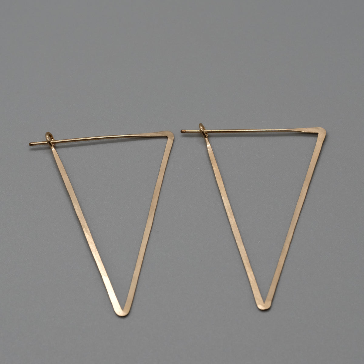 geo triangle hoop earrings