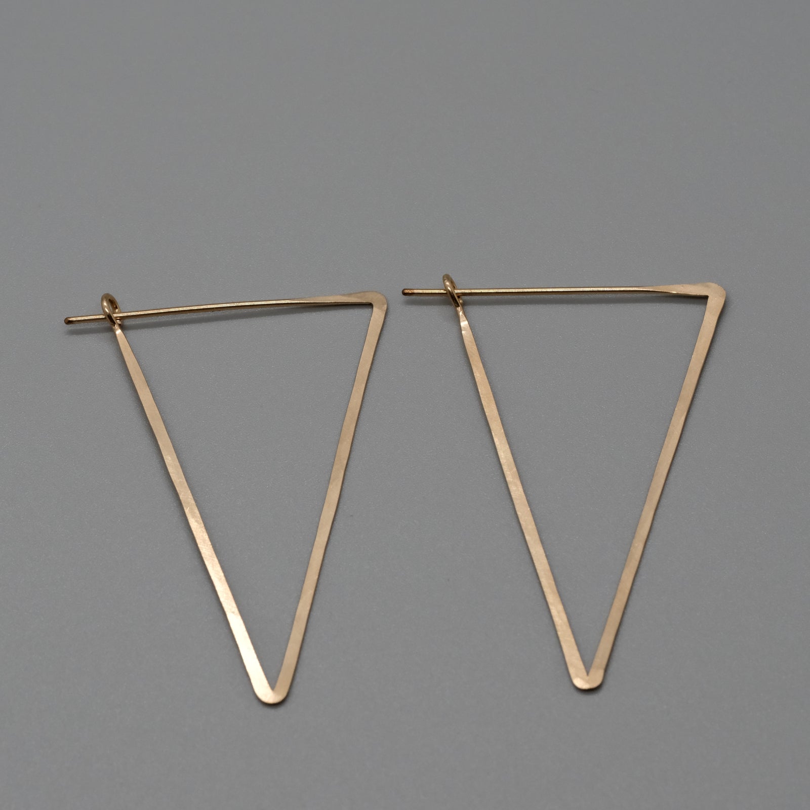 geo triangle hoop earrings