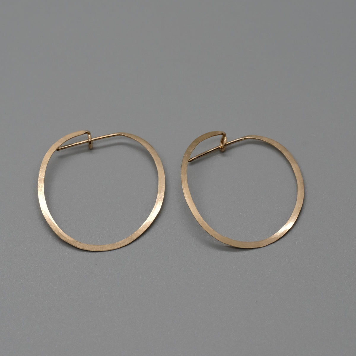 organic oval hoop earrings