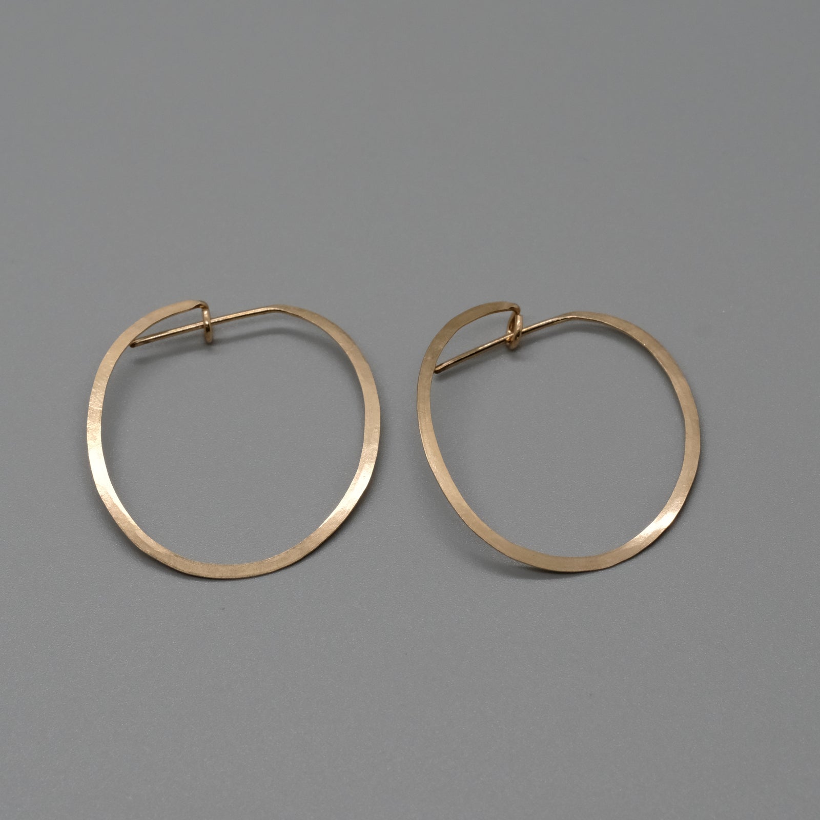 organic oval hoop earrings