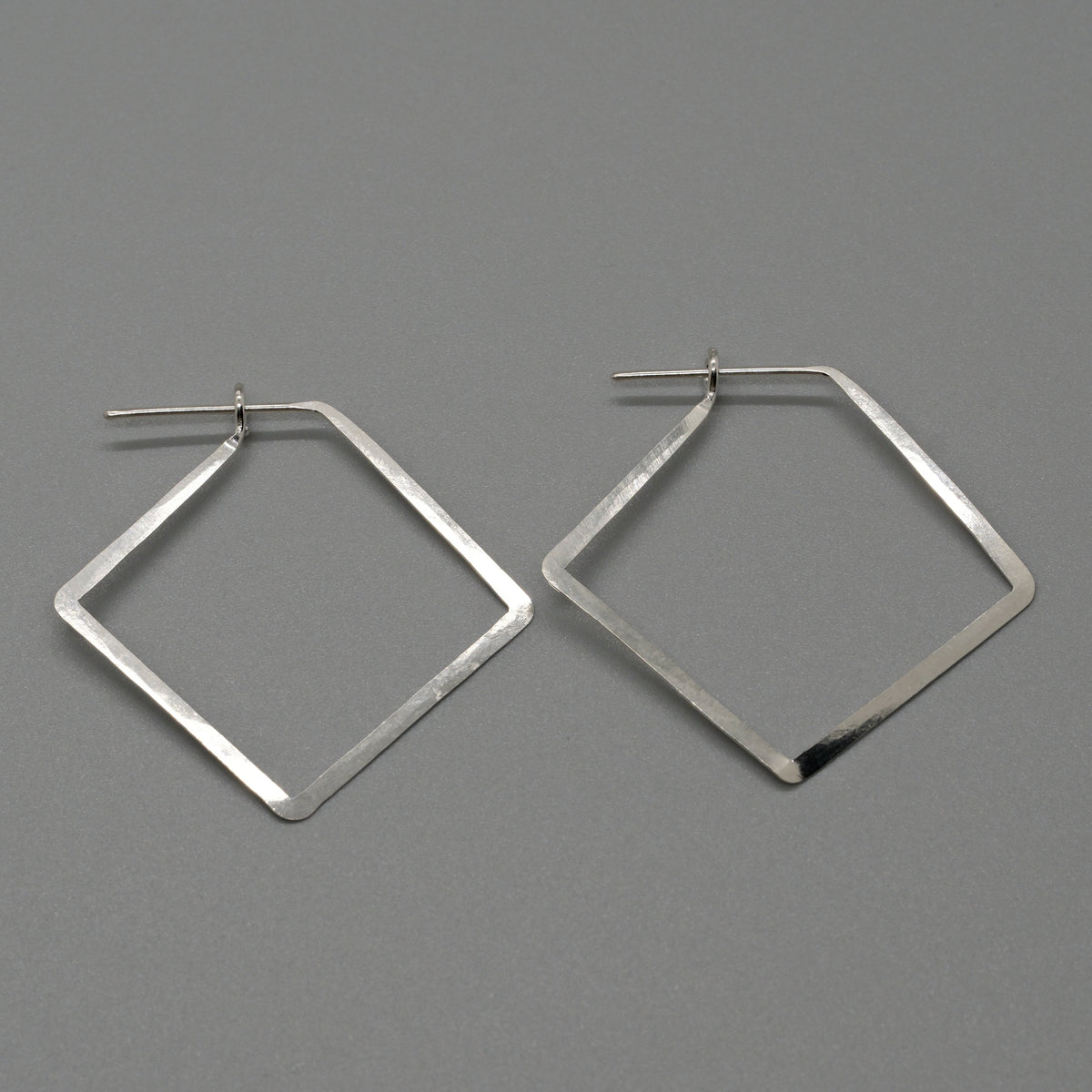 Geo Diamond Hoop Earrings