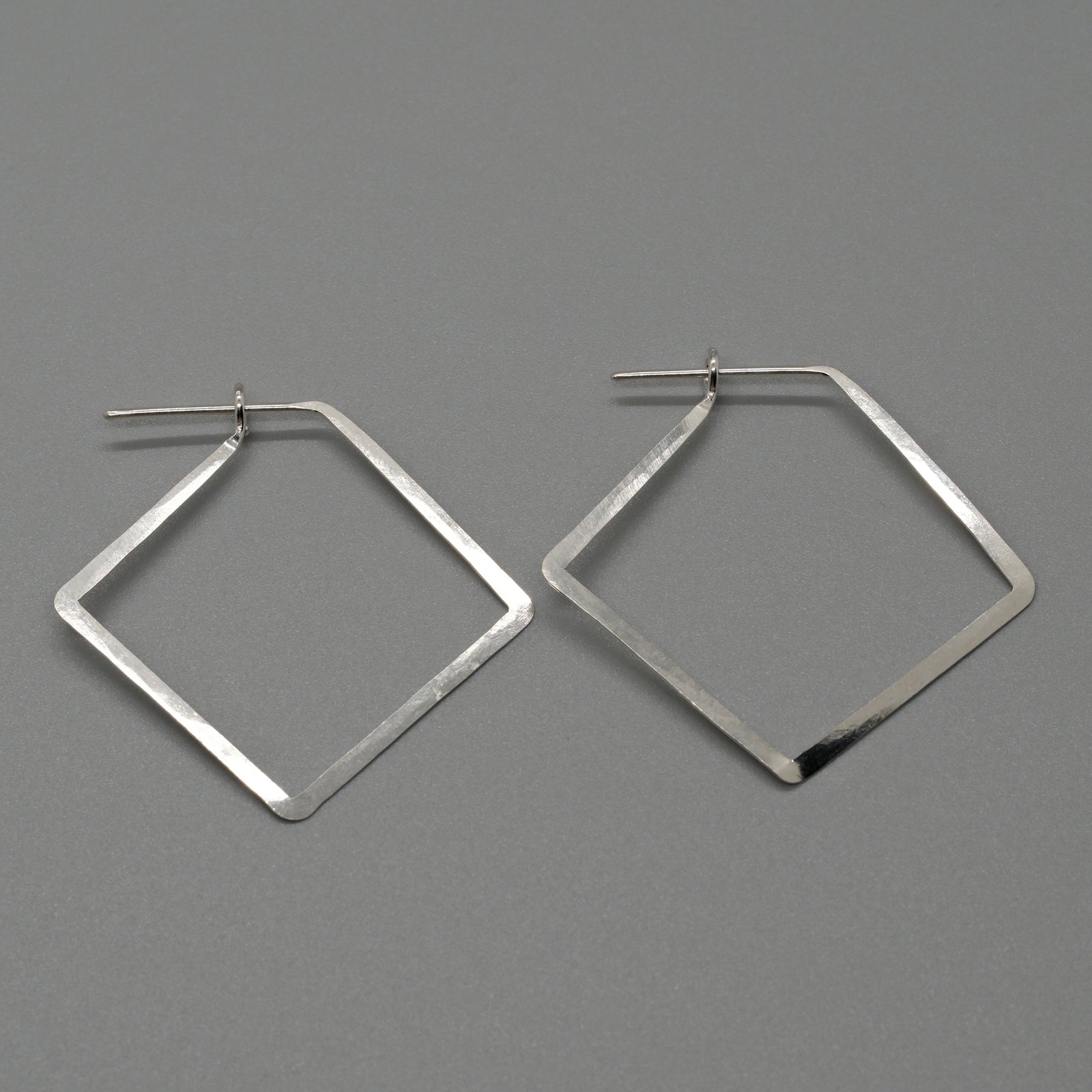 Geo Diamond Hoop Earrings