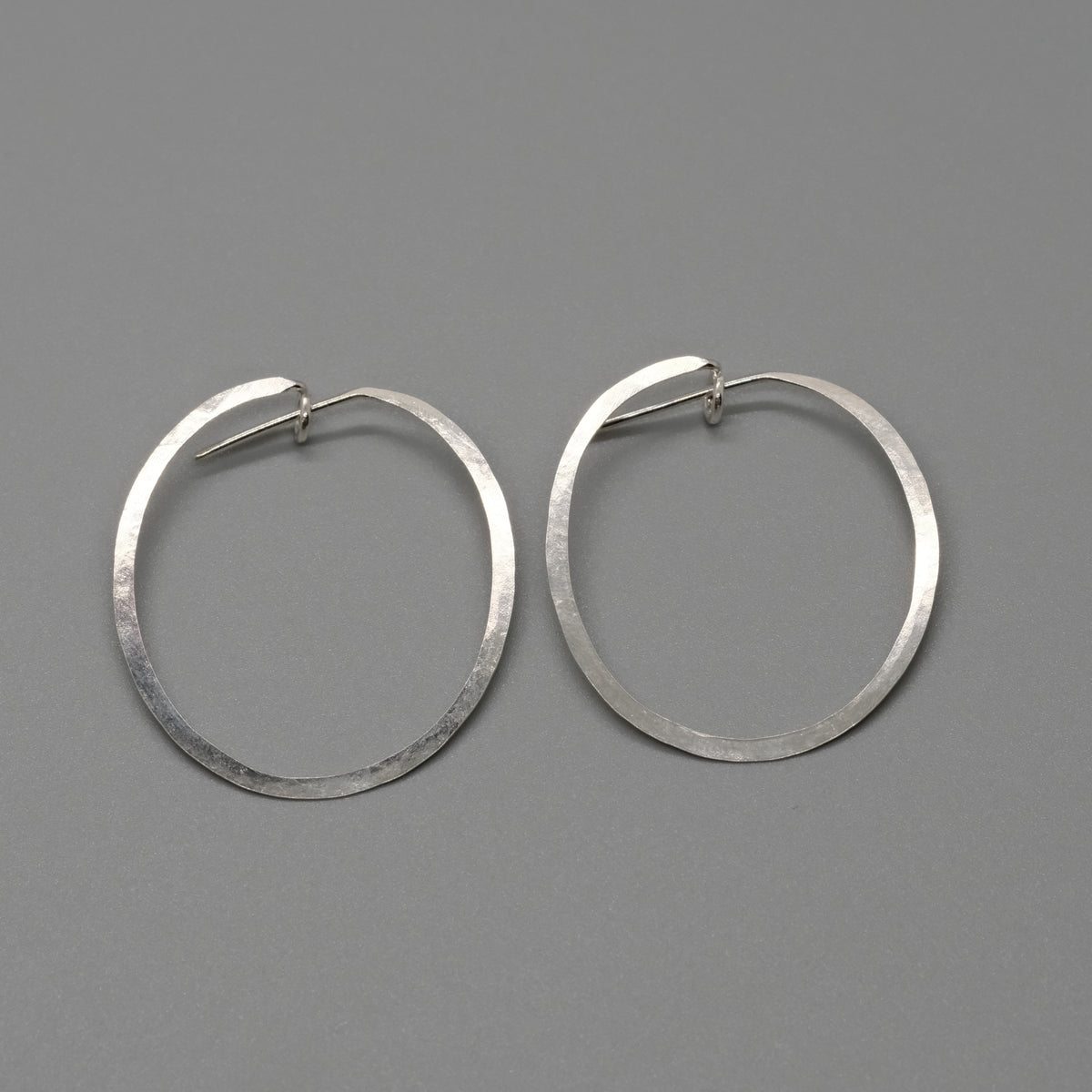 organic oval hoop earrings