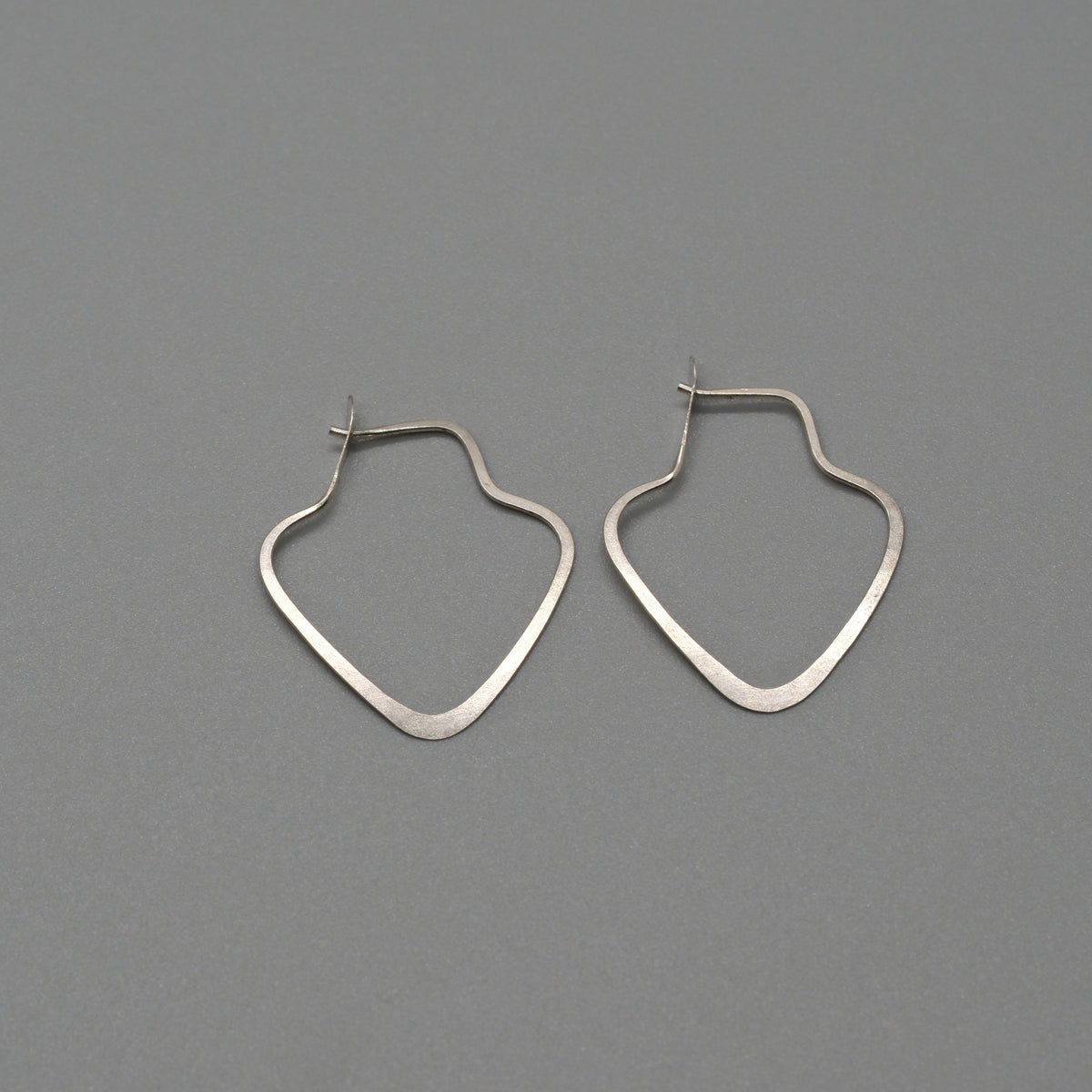 wavy heart hoop earrings