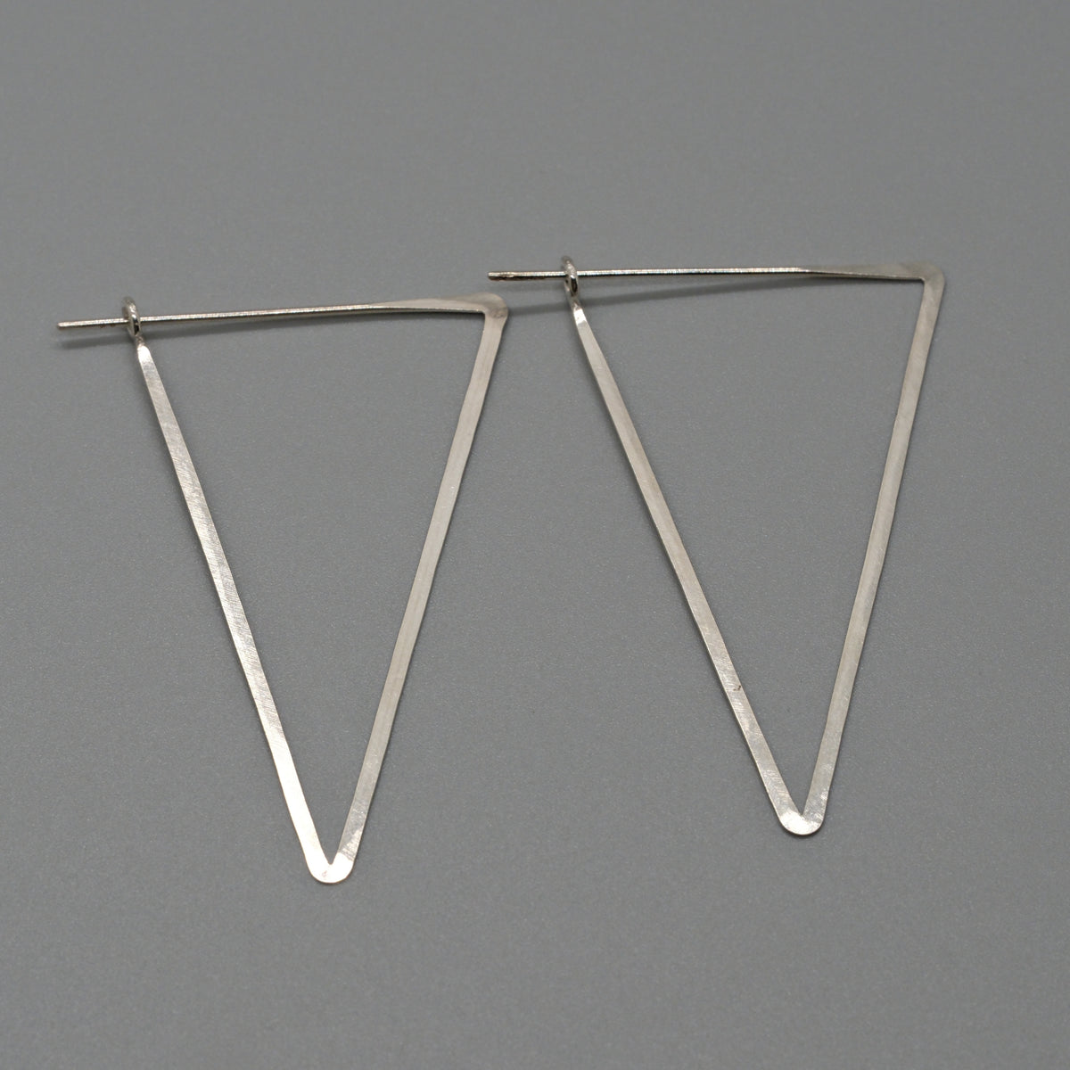 geo triangle hoop earrings