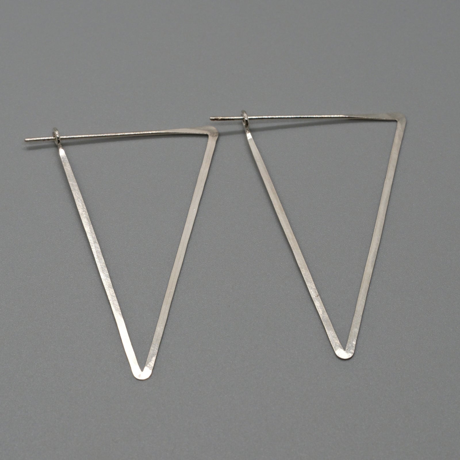 geo triangle hoop earrings