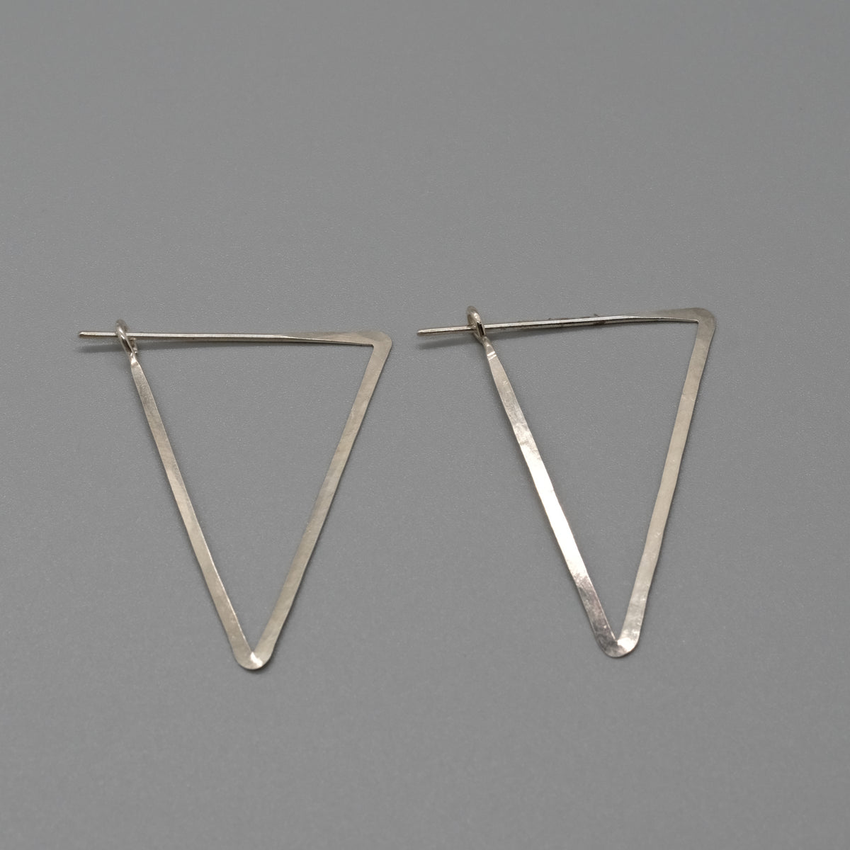 geo triangle hoop earrings