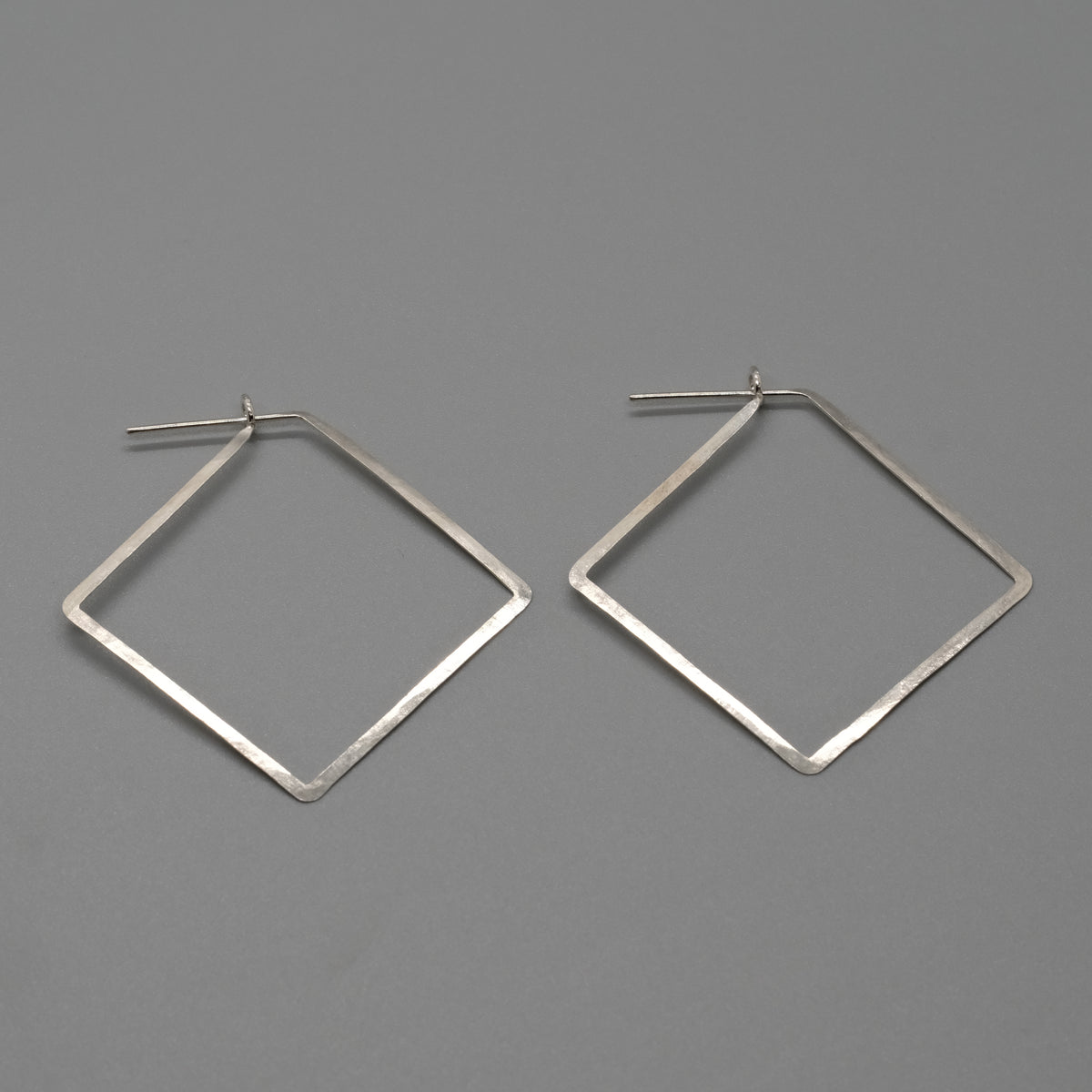 Geo Diamond Hoop Earrings