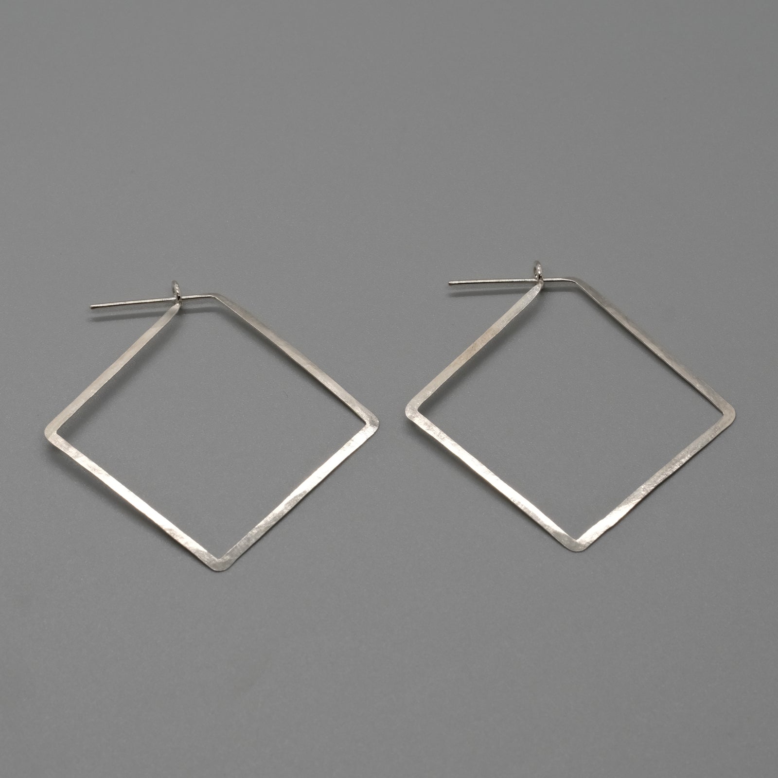 Geo Diamond Hoop Earrings