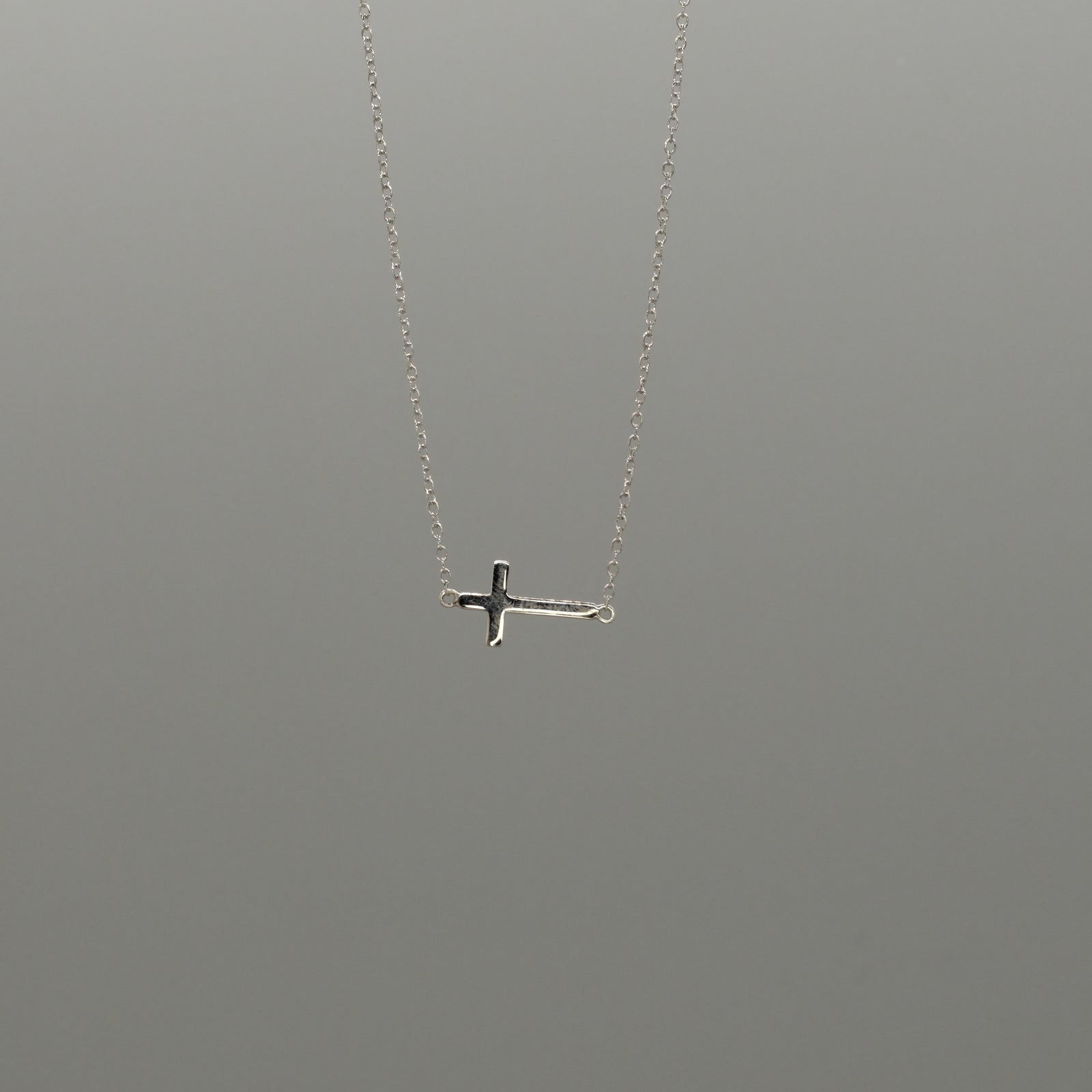 Mini Sideway Cross Necklace