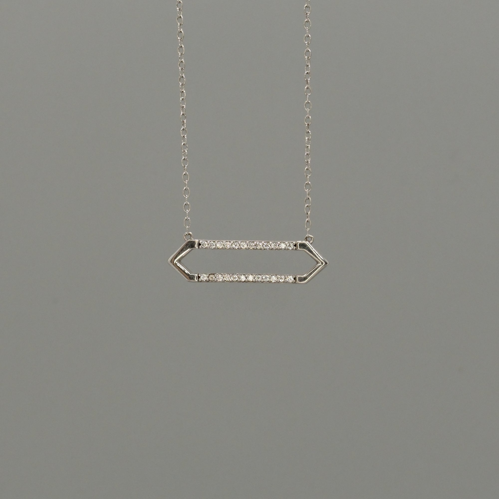 midnight arrow bar necklace