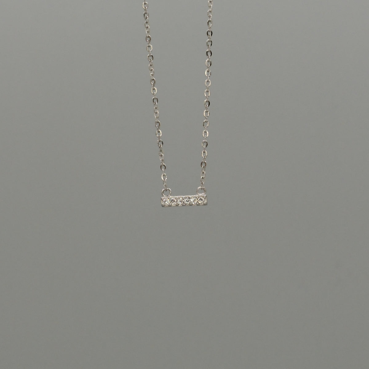 Mini Bar with CZ Necklace